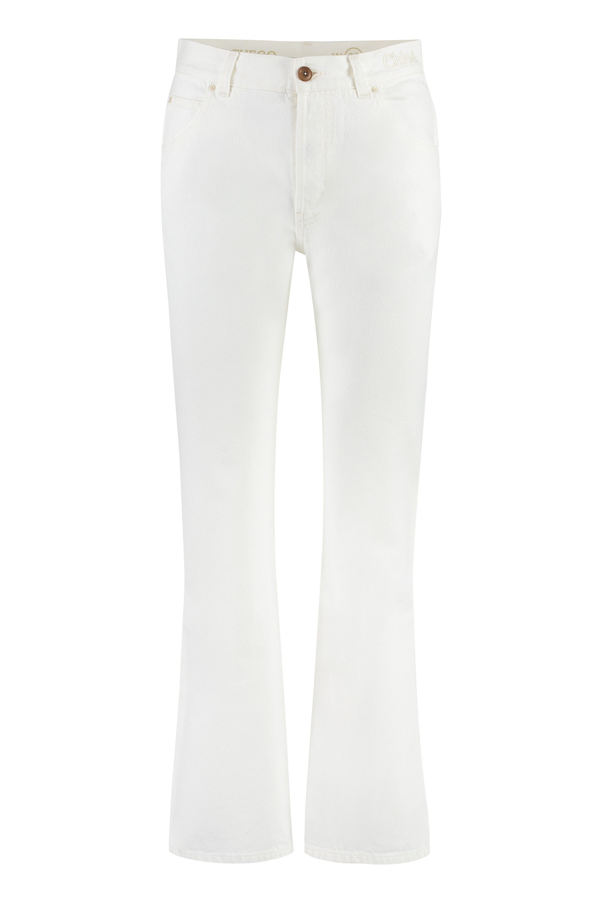 5-pocket straight-leg jeans