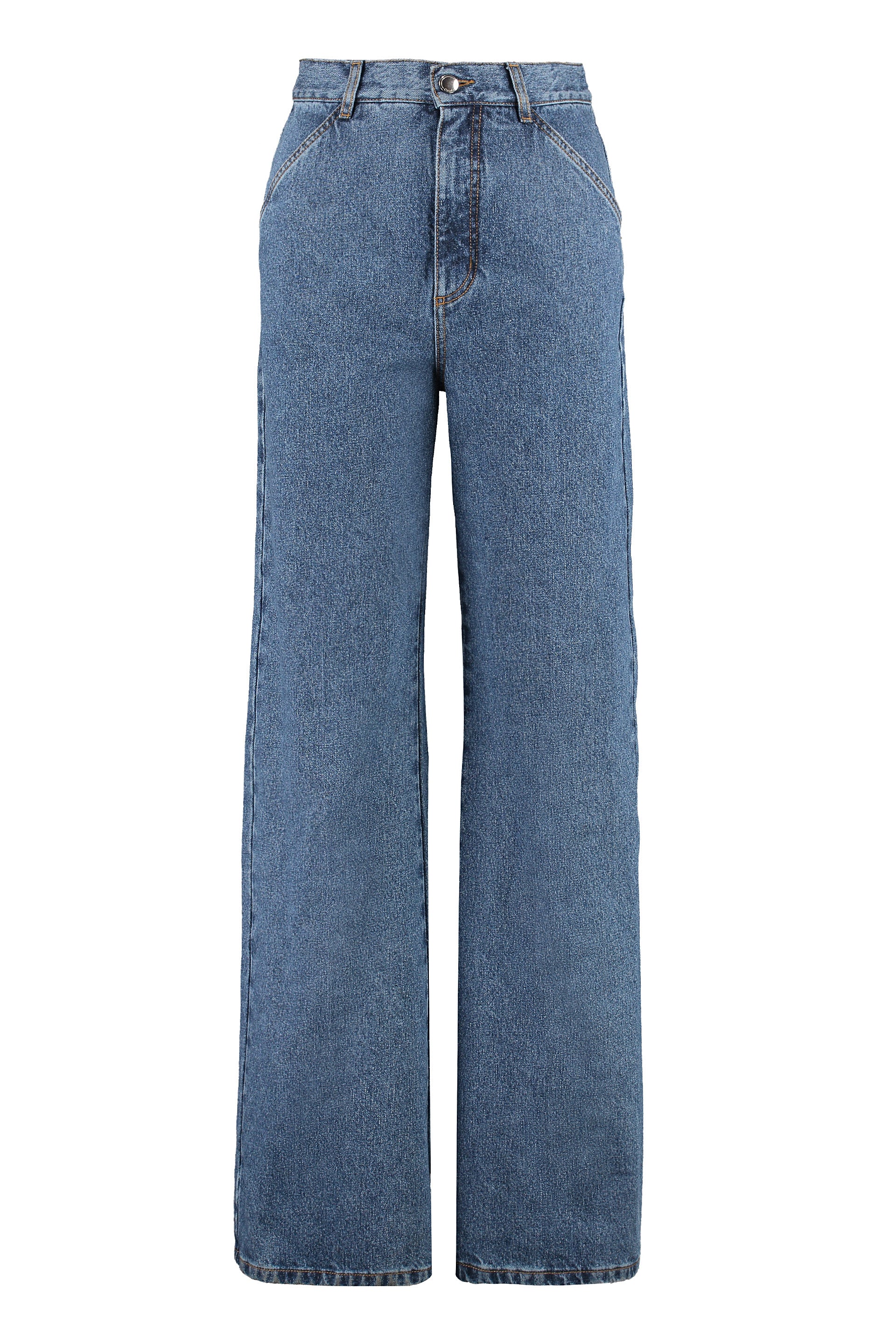 High-waist wide-leg jeans