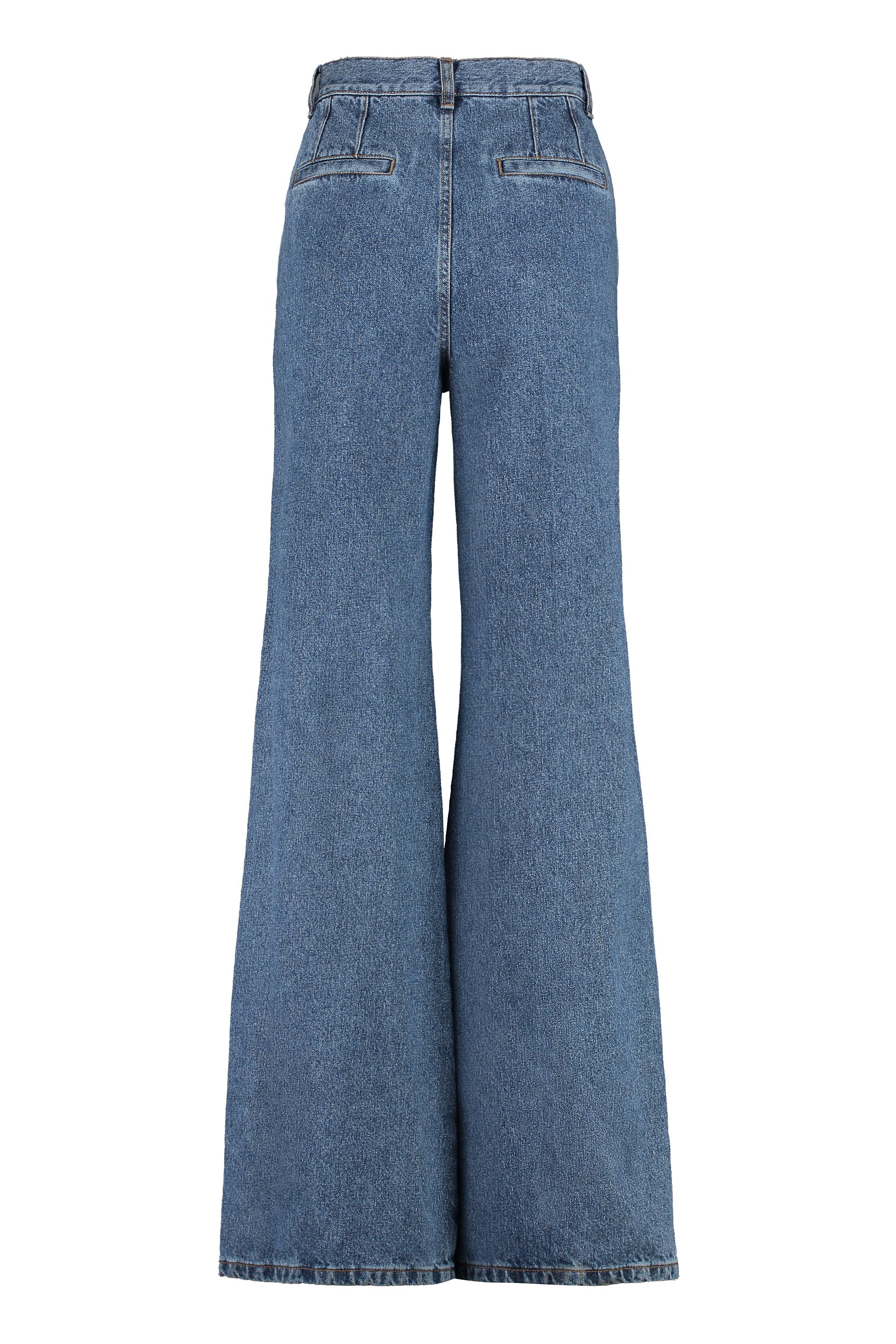 High-waist wide-leg jeans