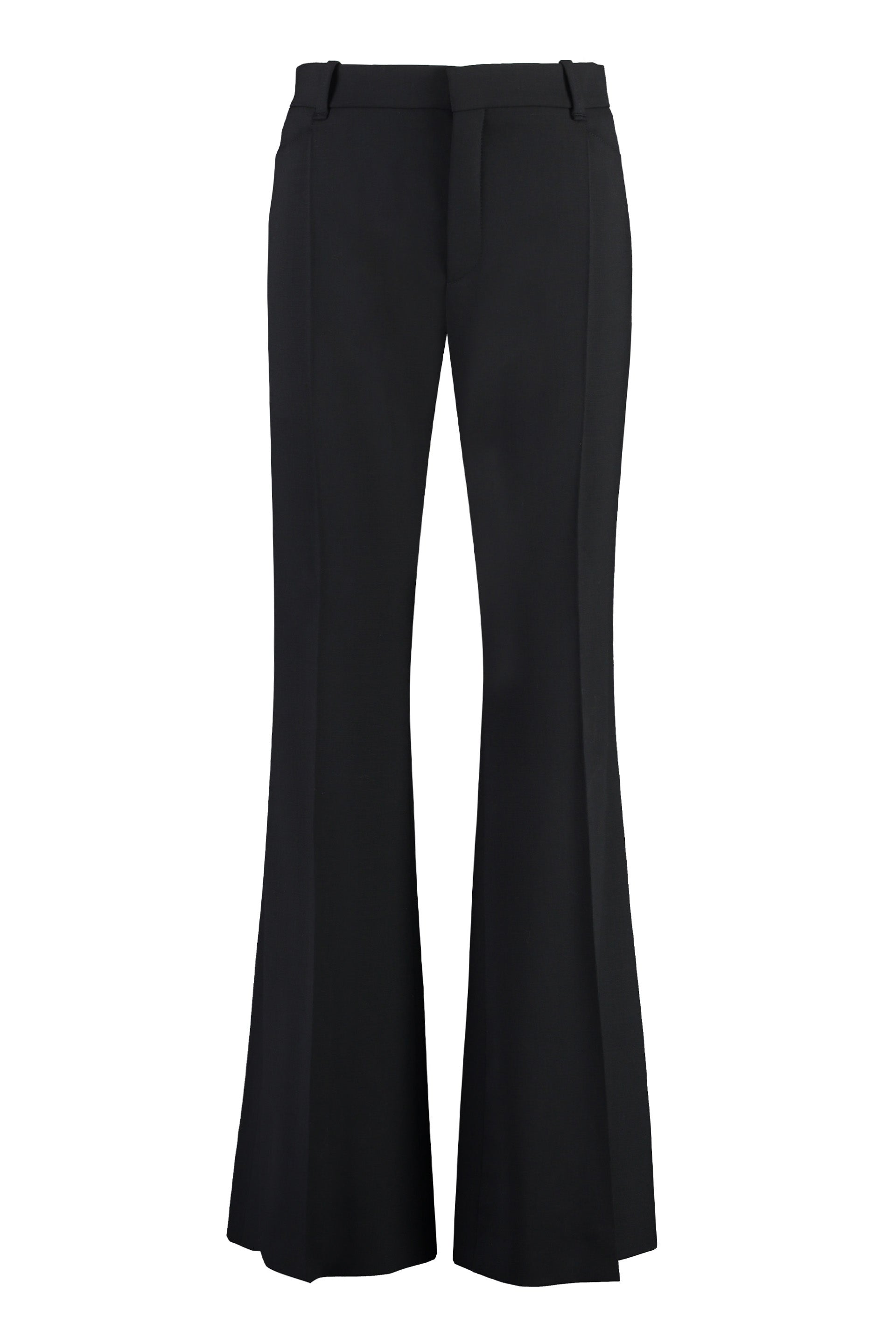 Wool flared pants