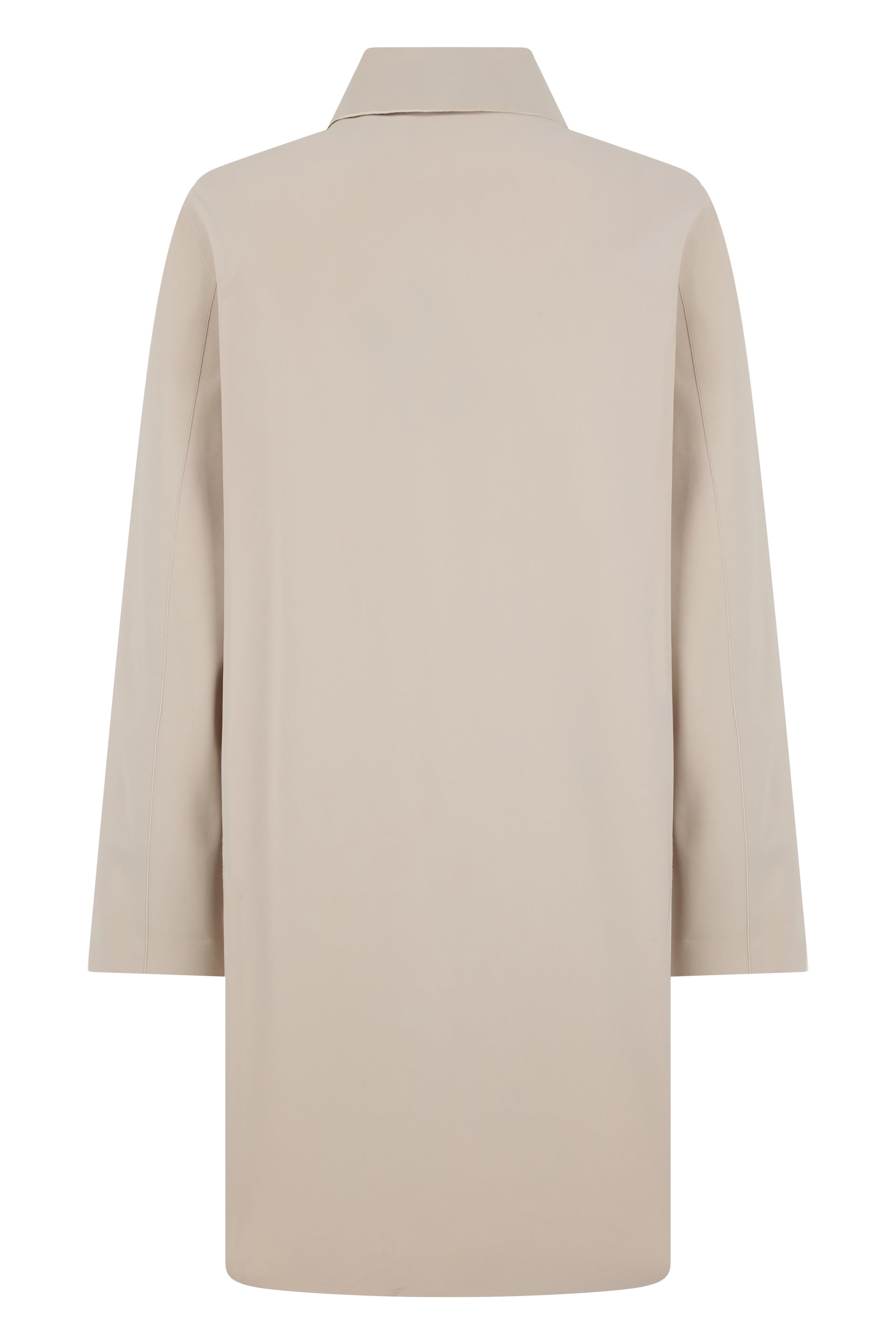 Oversized beige trench with side pockets