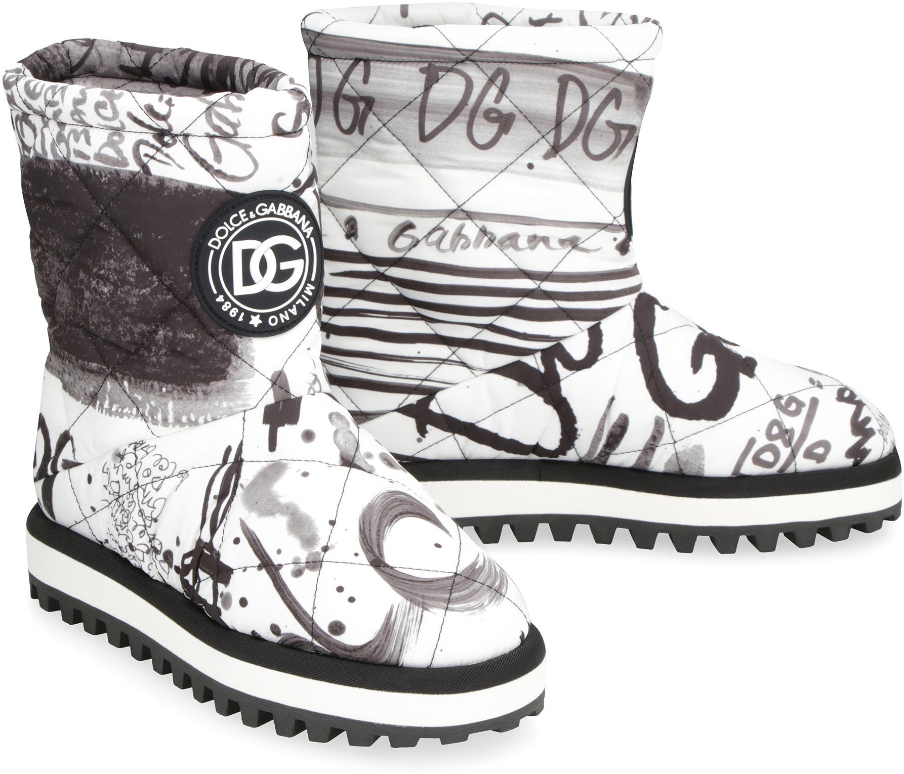 Printed nylon boots