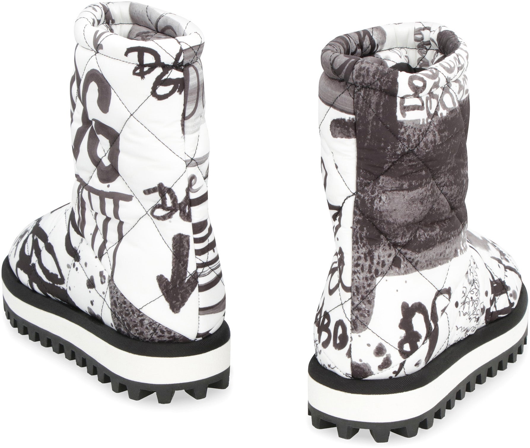 Printed nylon boots