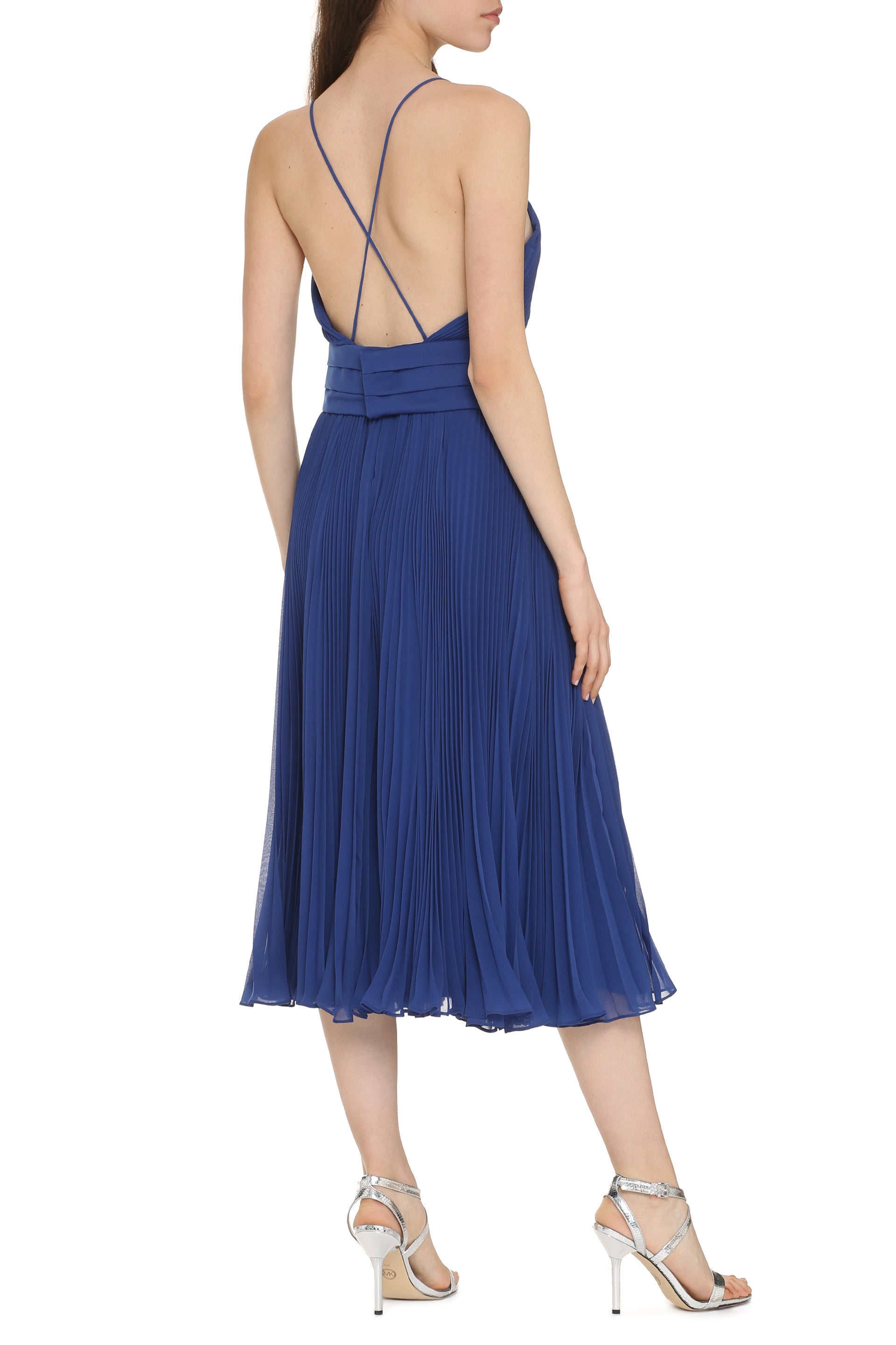 Clarino pleated midi dress