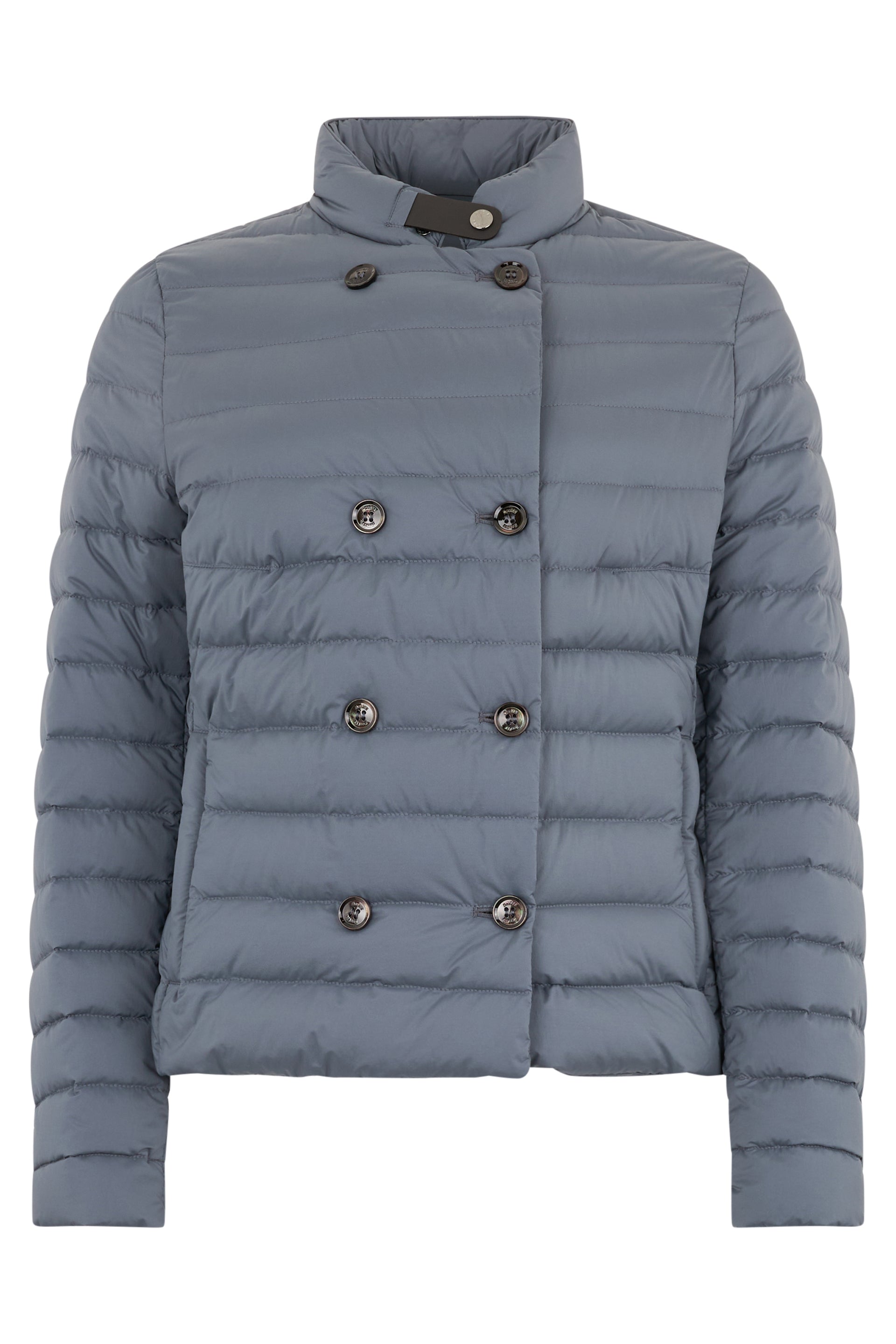 Elegant dark gray padded jacket ideal for the winter season.