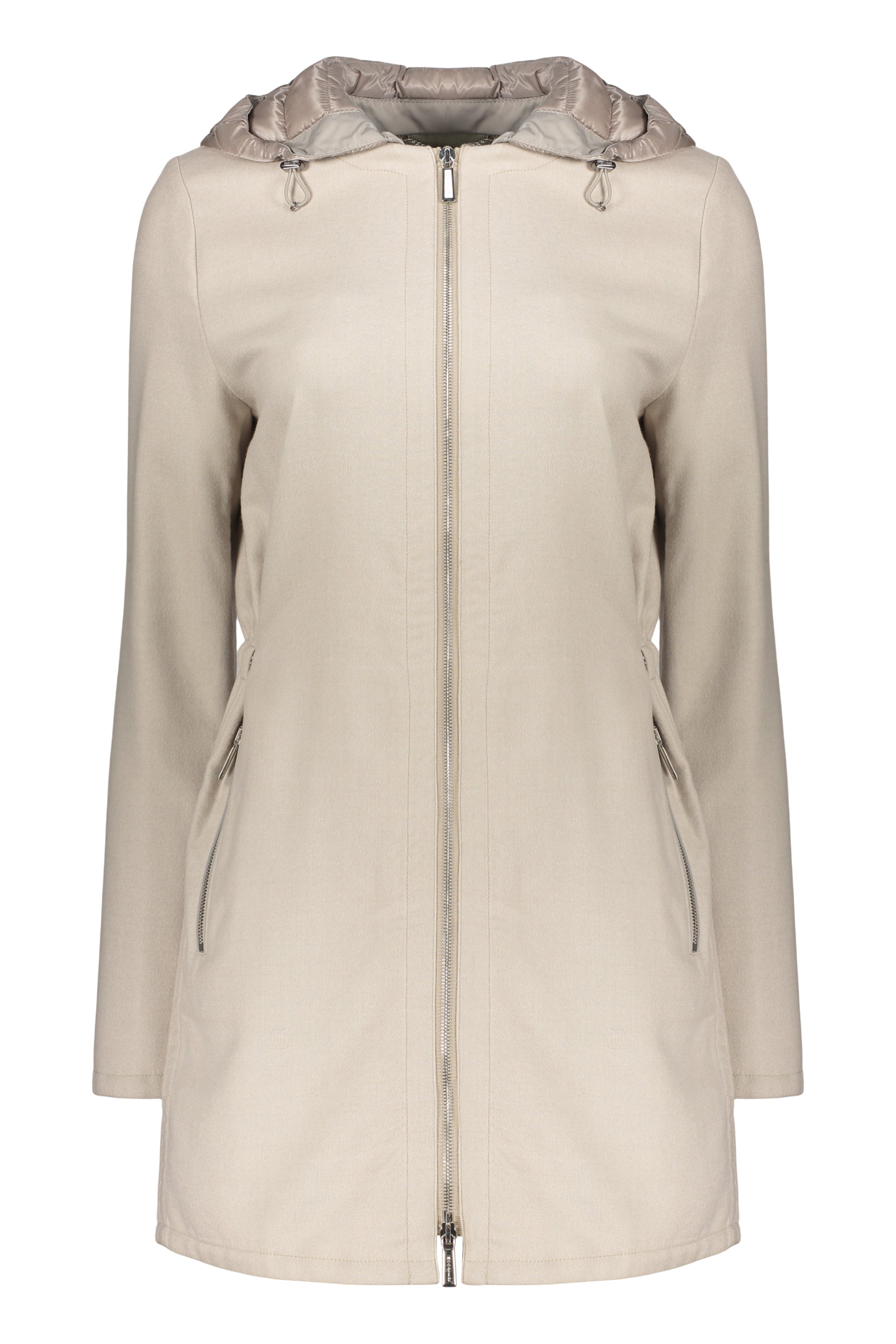 Zip-up jacket with hood