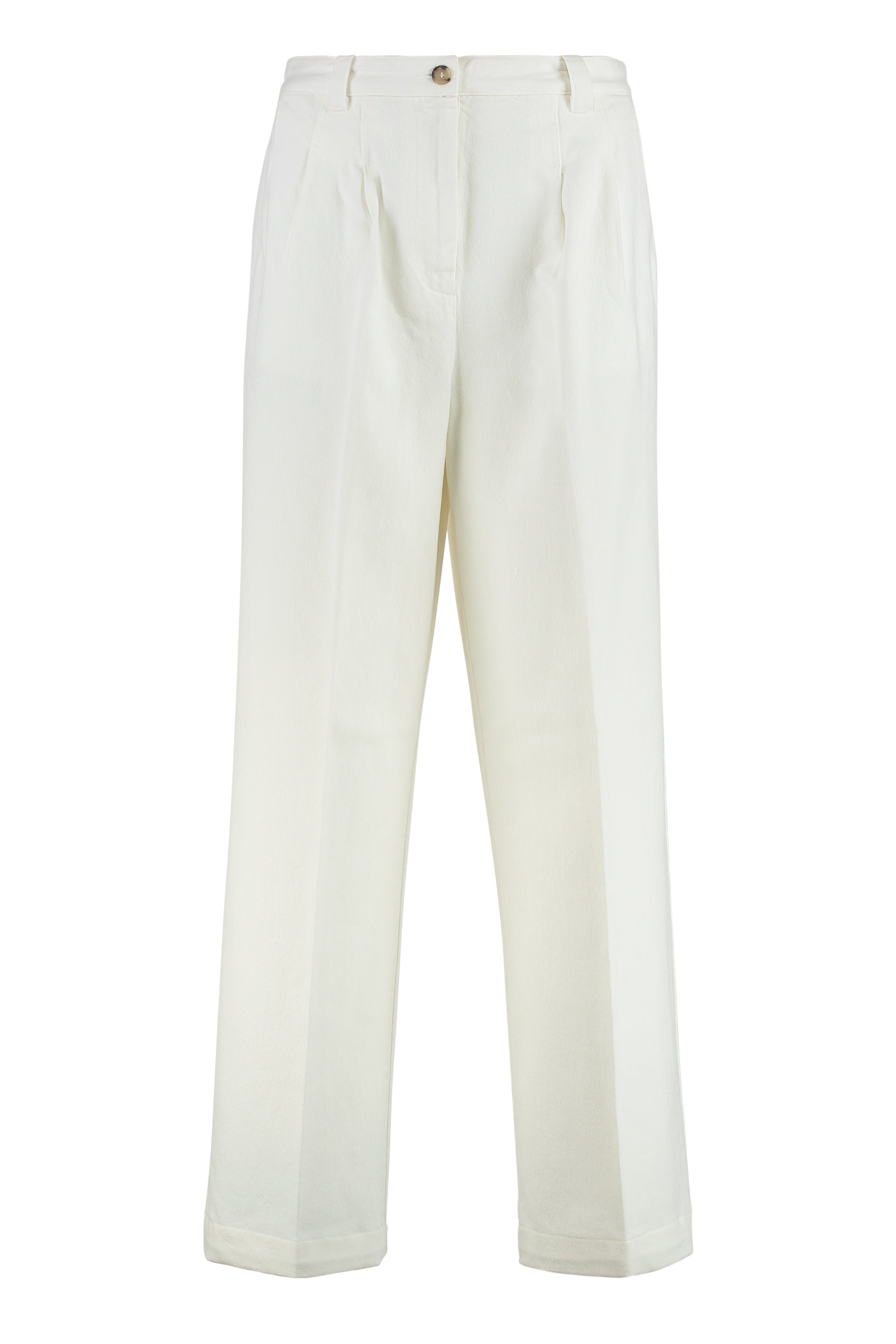 Tressie cotton blend wide leg trousers