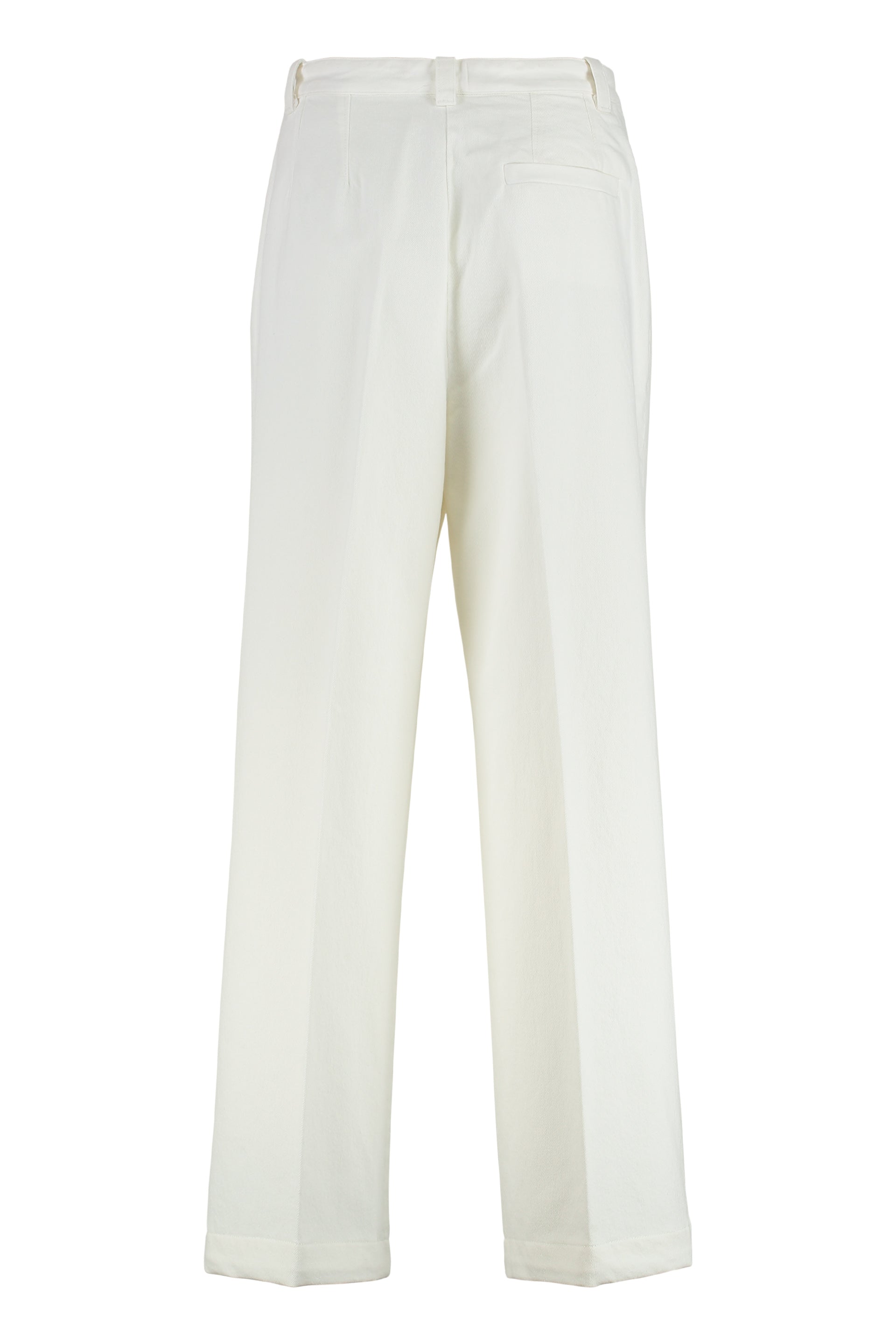 Tressie cotton blend wide leg trousers