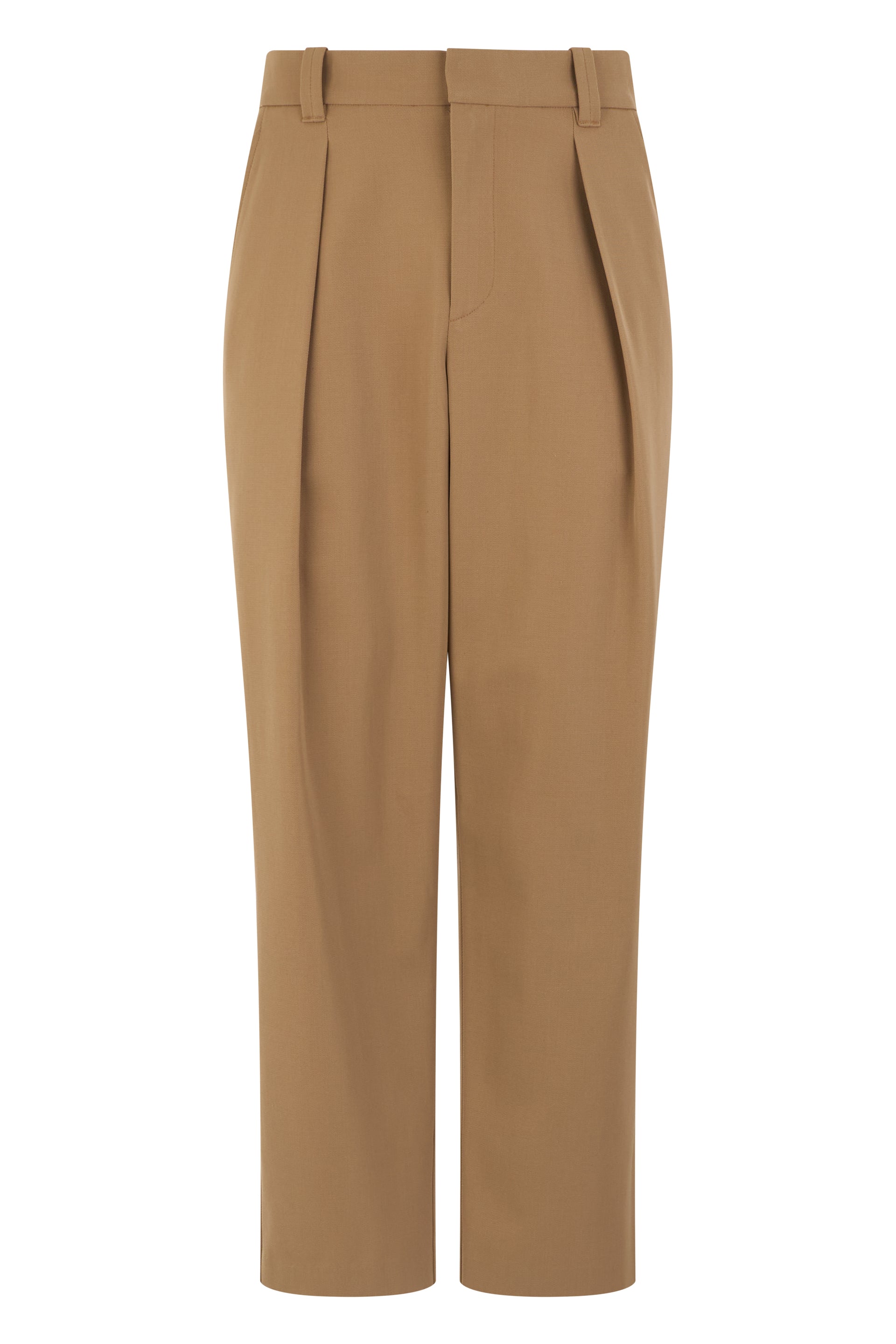 Loose-fitting pants in cotton blend