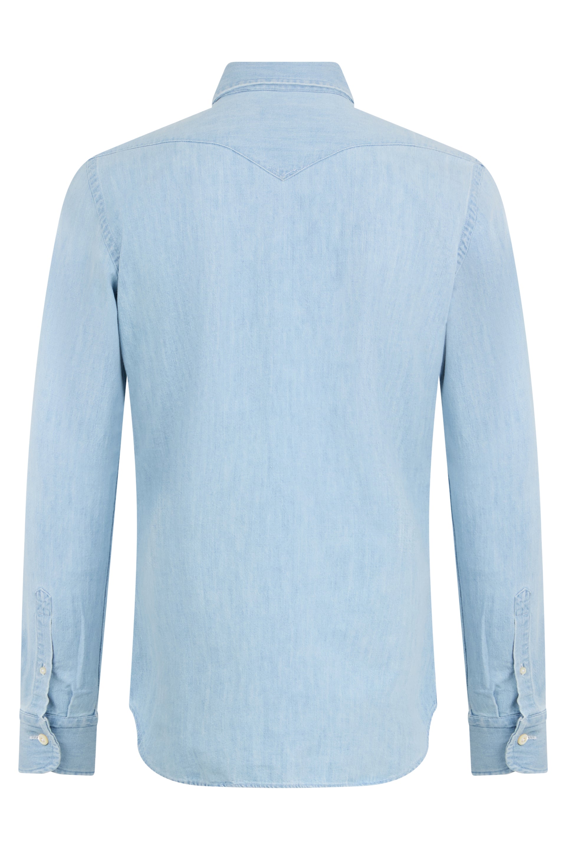 Blue denim shirt with a casual and versatile design.