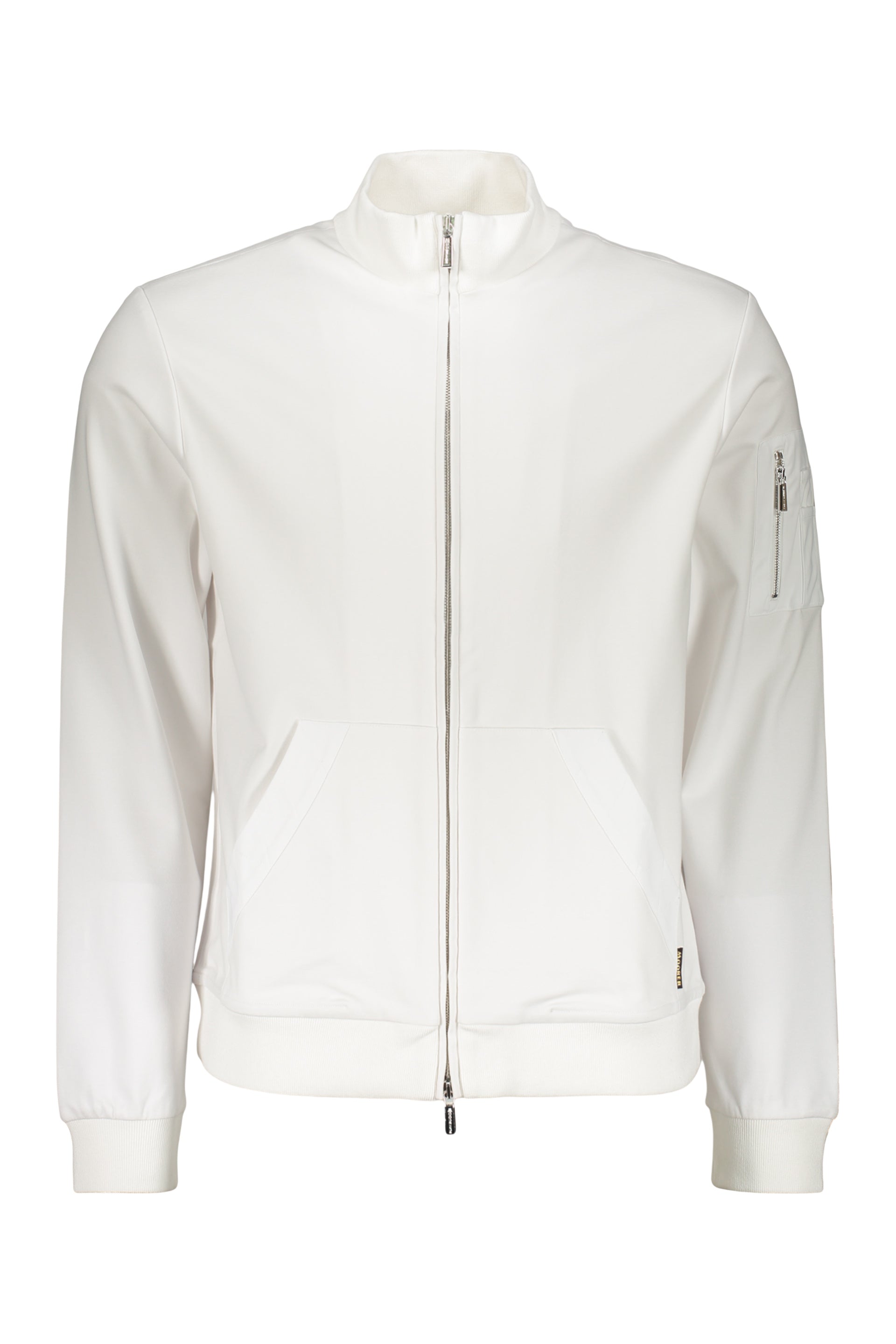 Techno fabric full-zip sweatshirt