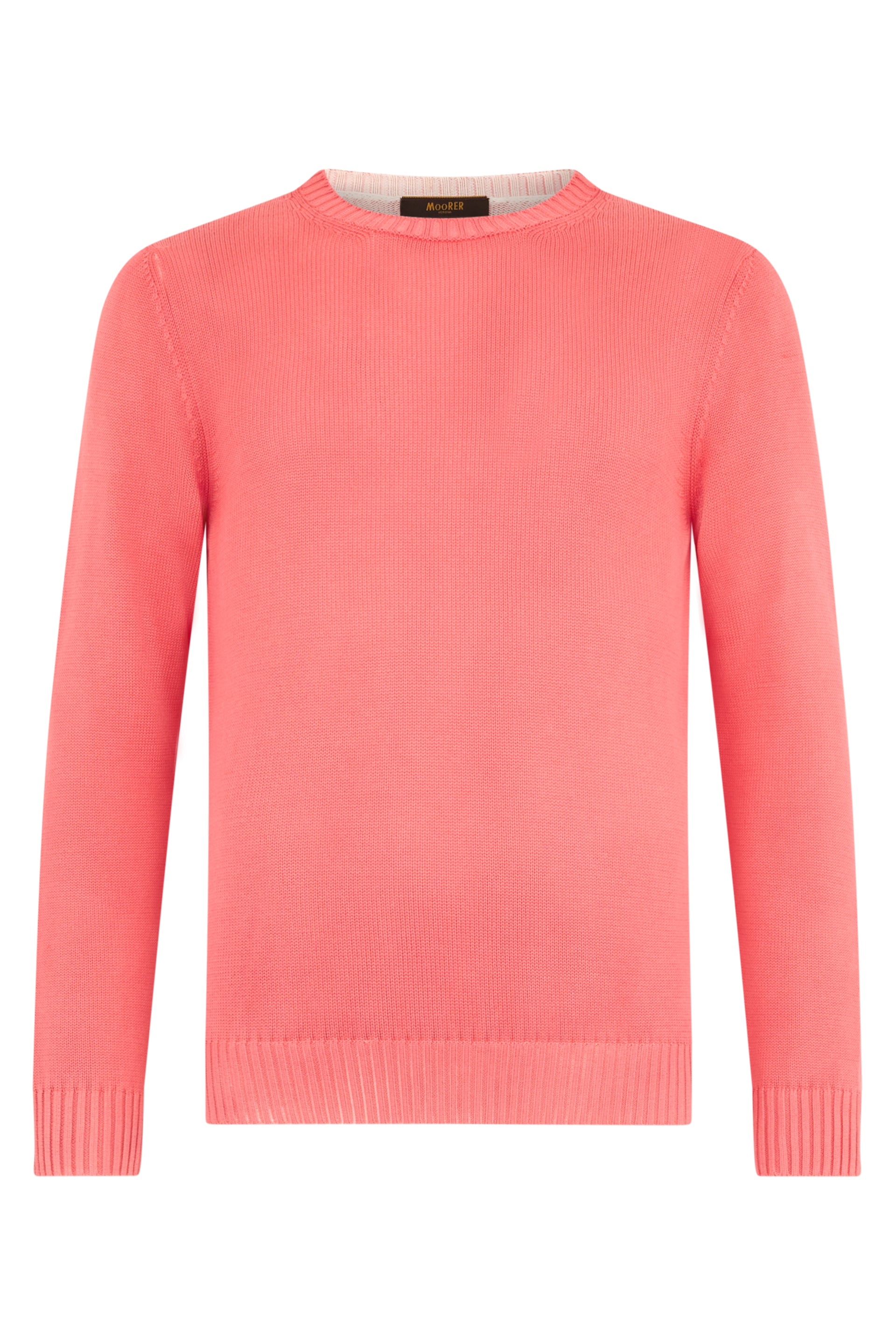 Salmon-colored versatile sweater for any occasion.