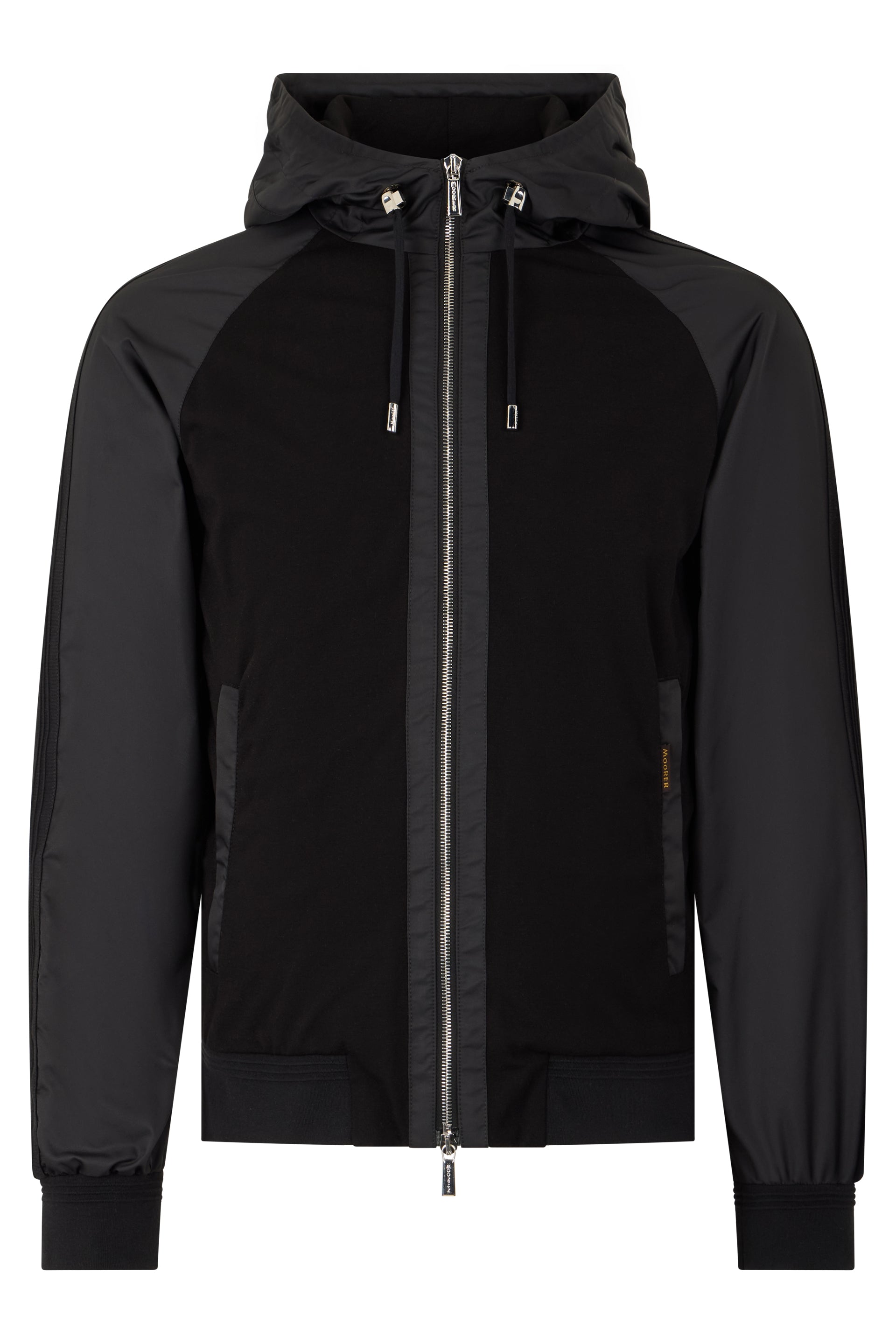 Black padded jacket with elegant hood