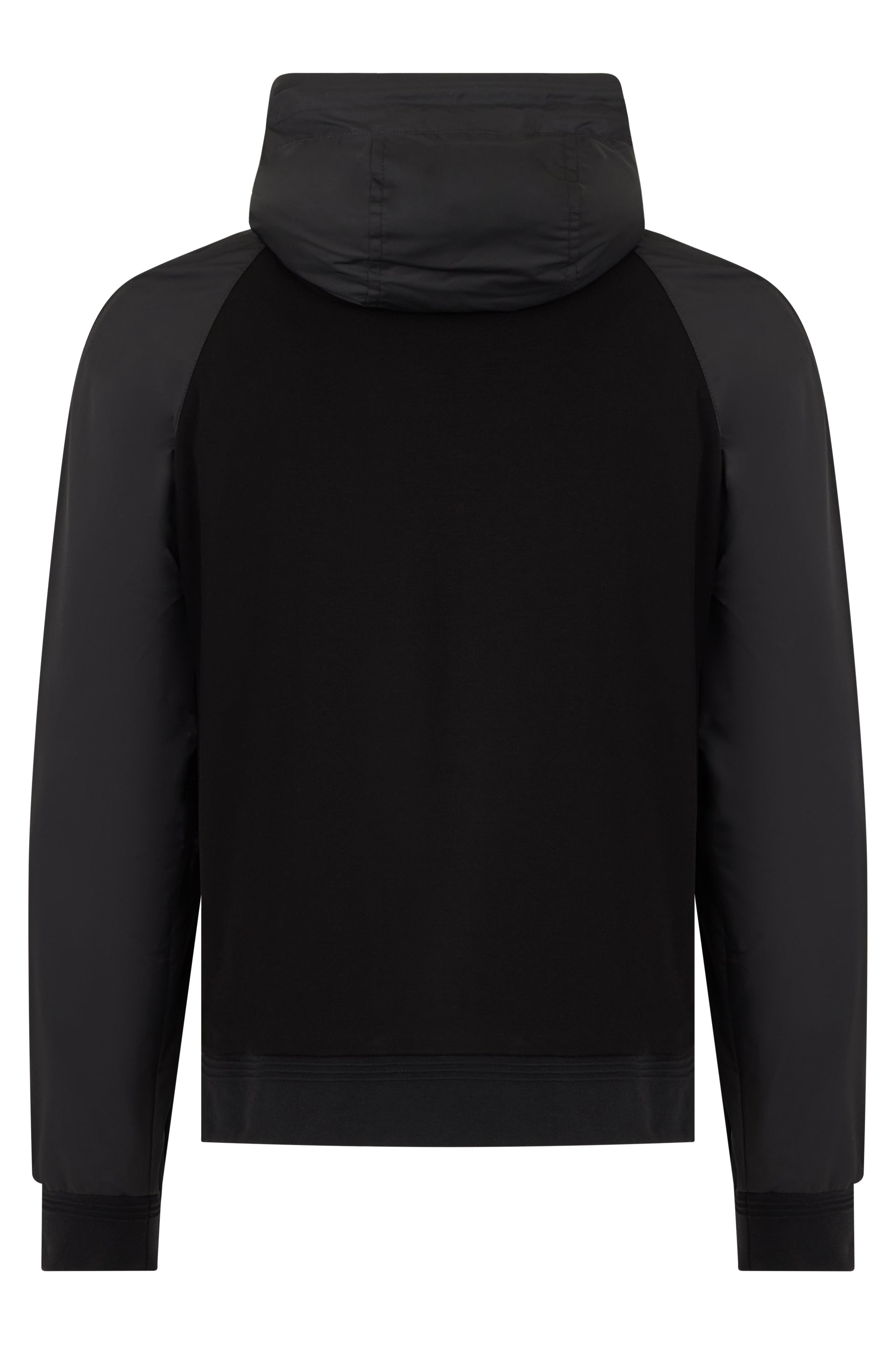 Black padded jacket with elegant hood