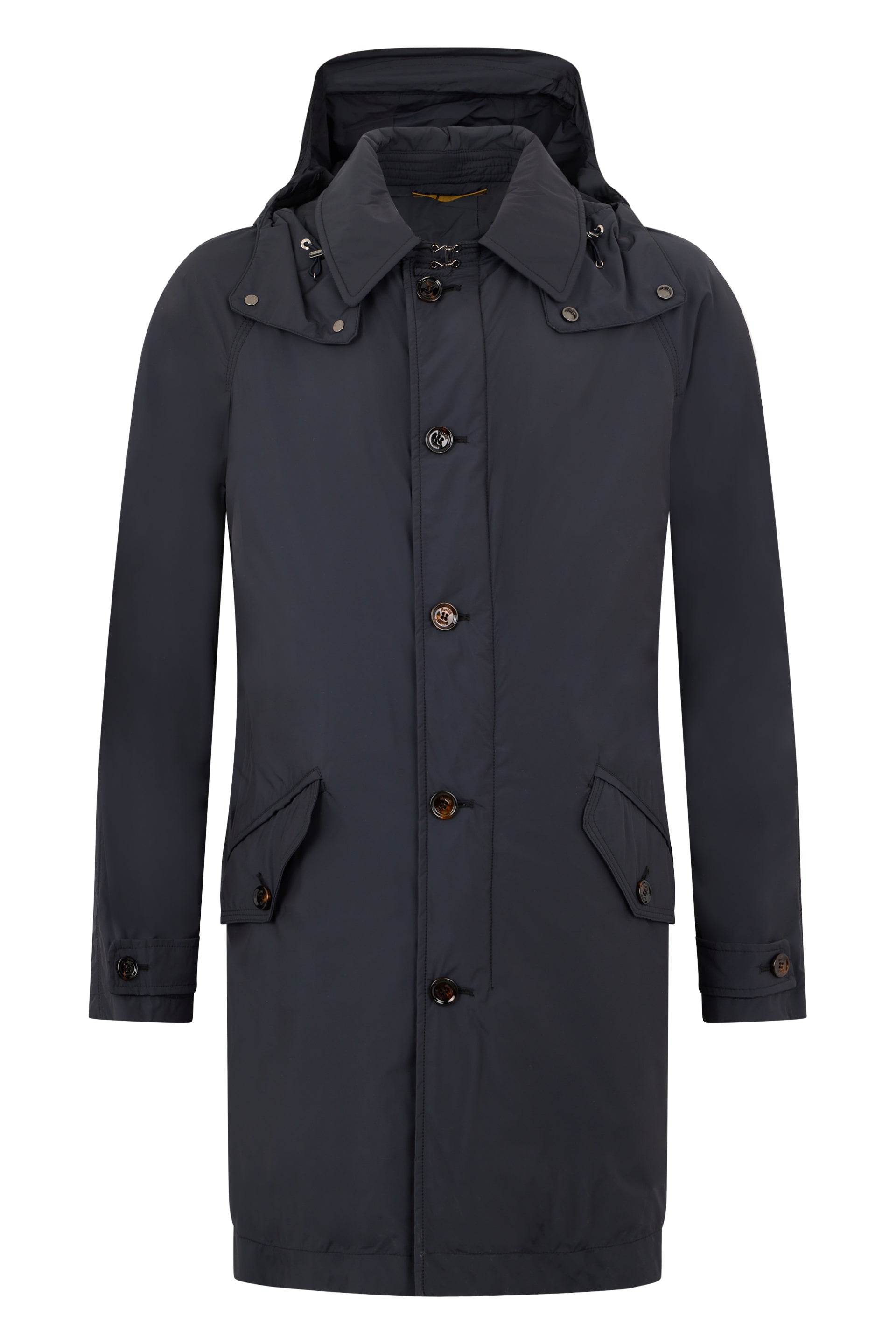 Long Jacket Elegant Man with Integrated Hood