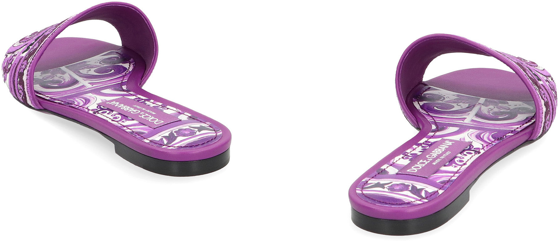 Leather and fabric slides