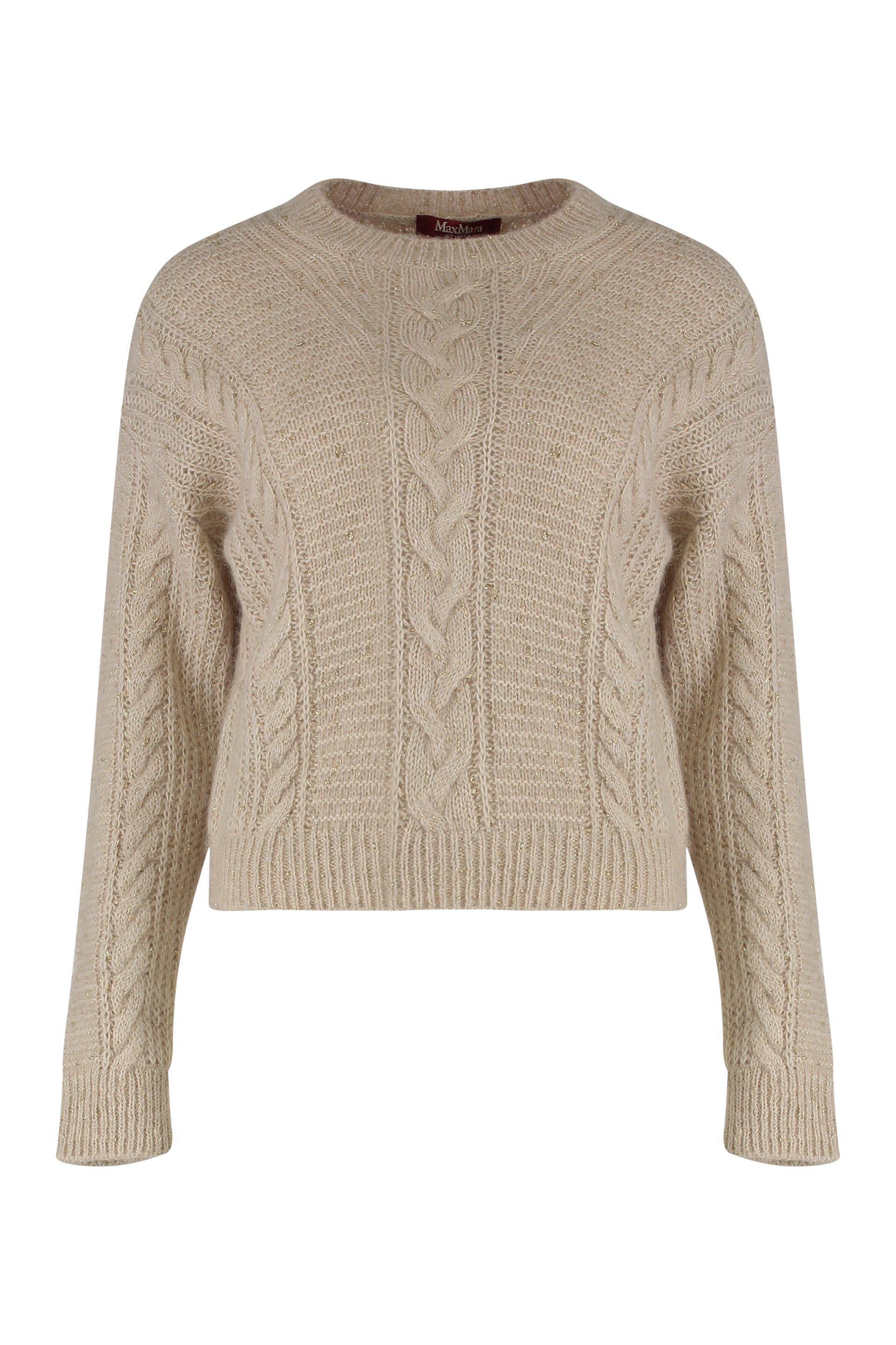 Boxy sweater in blended alpaca