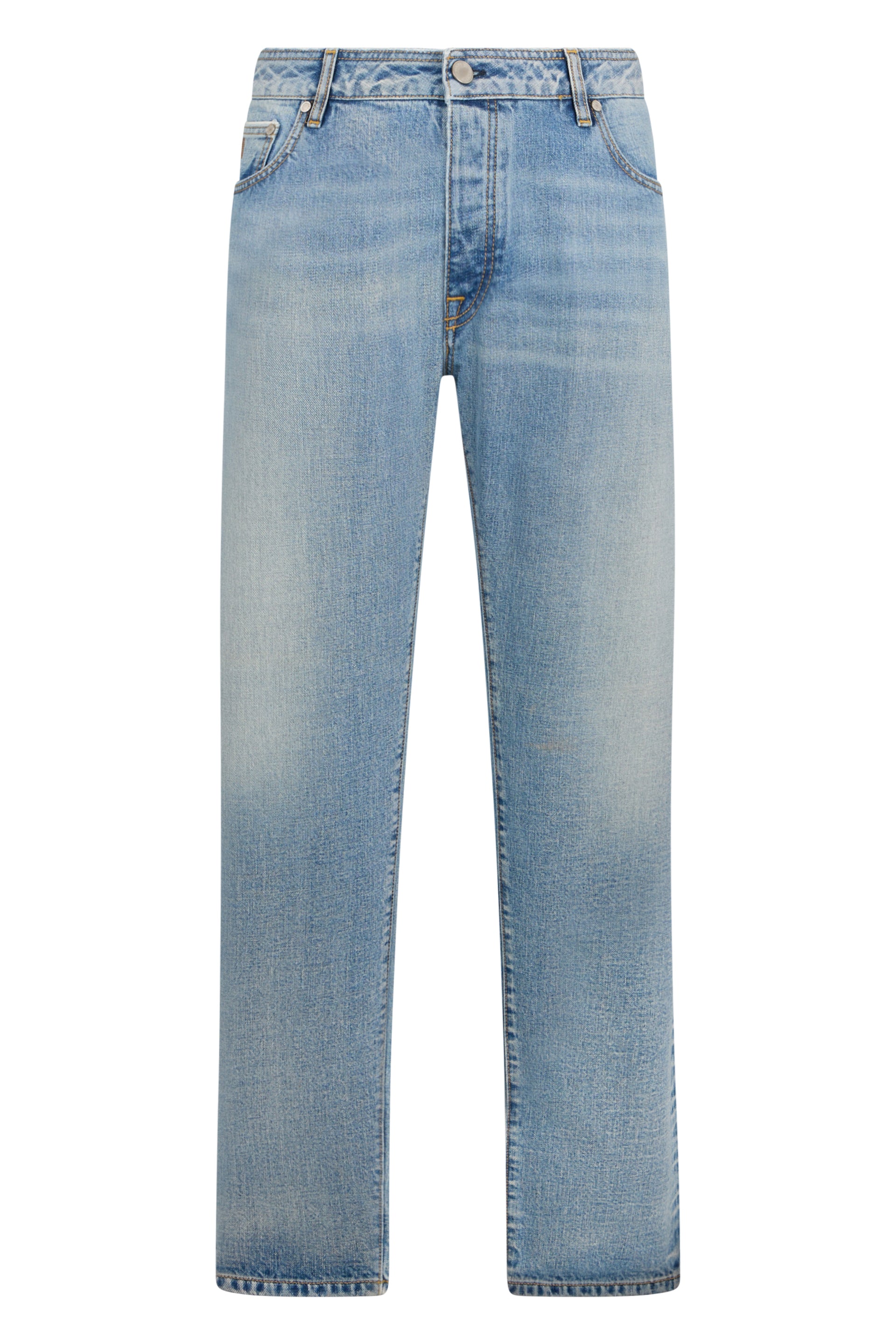 Light classic jeans with pockets in casual style.