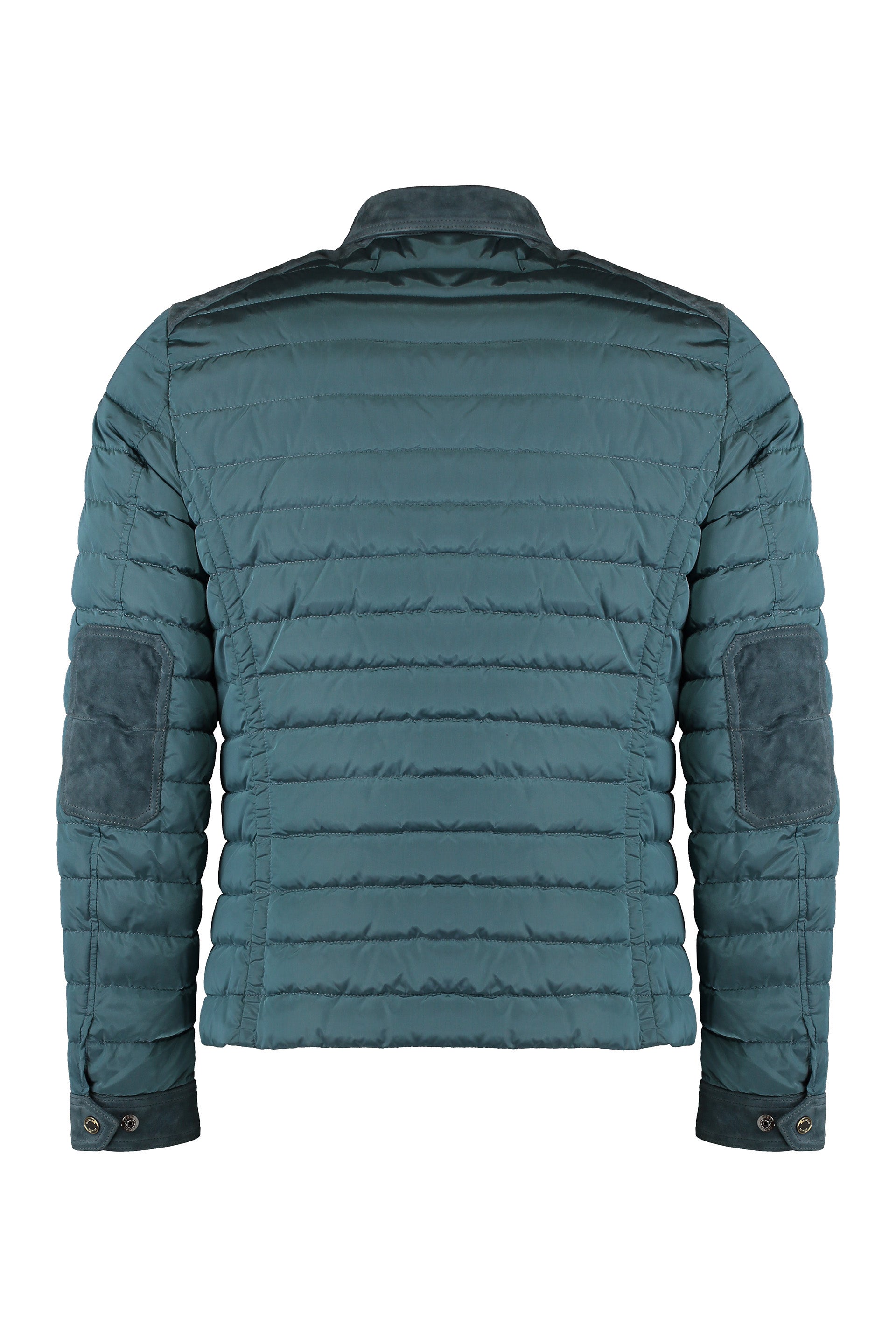 Crespi nylon and leather padded jacket