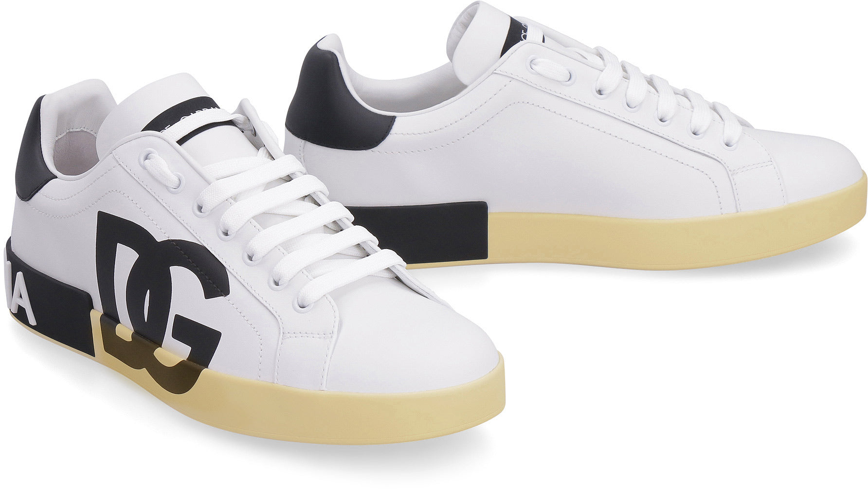 Portofino leather low-top sneakers