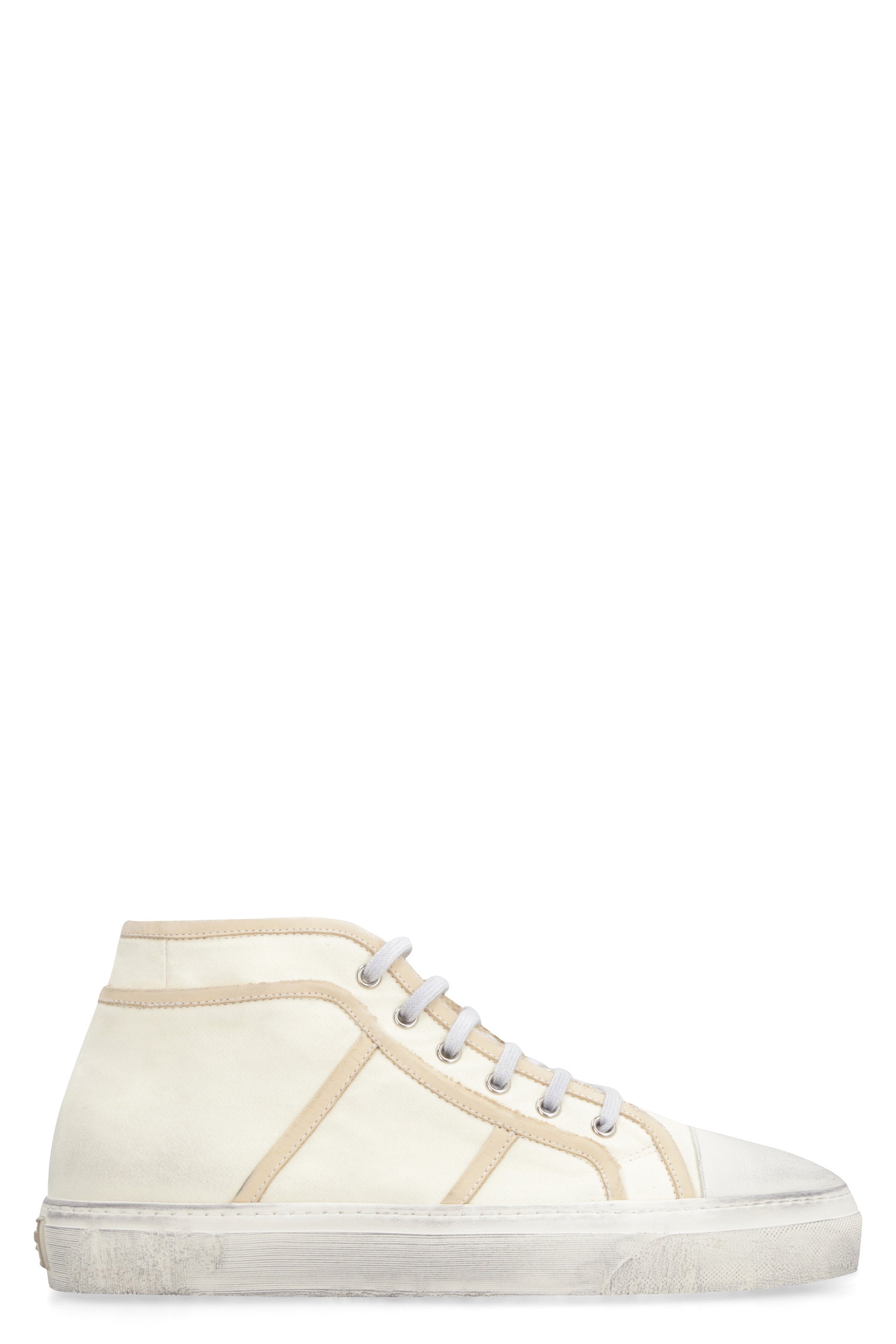 Canvas mid-top sneakers