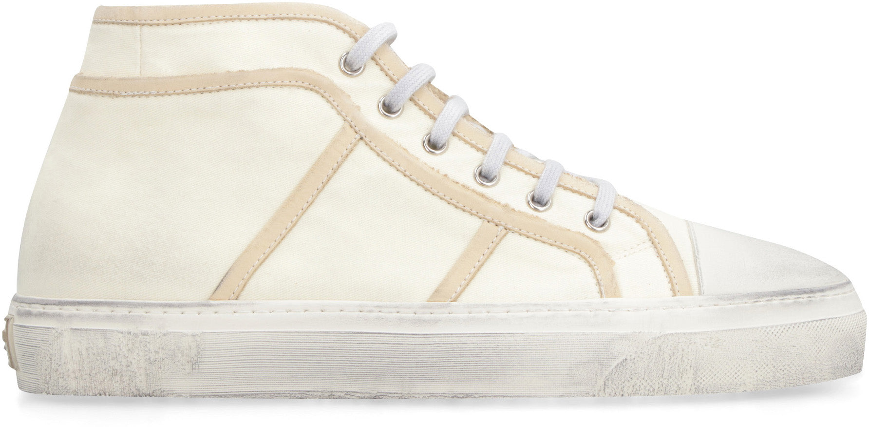 Canvas mid-top sneakers