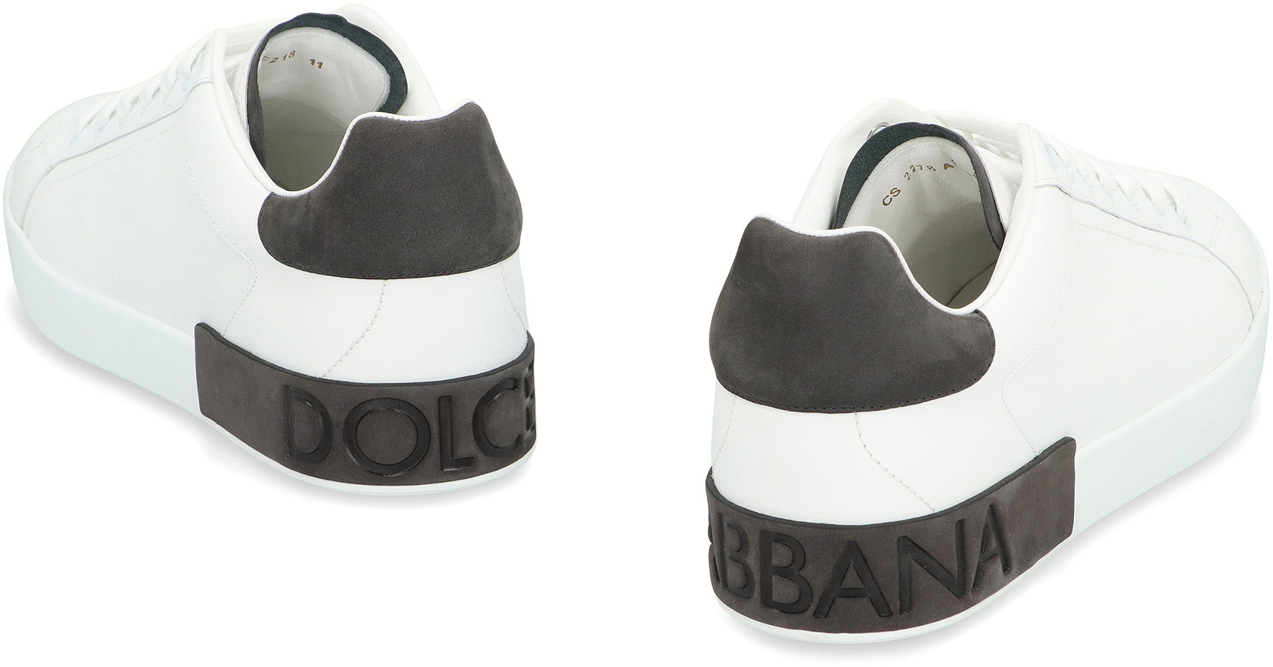 Leather low-top sneakers