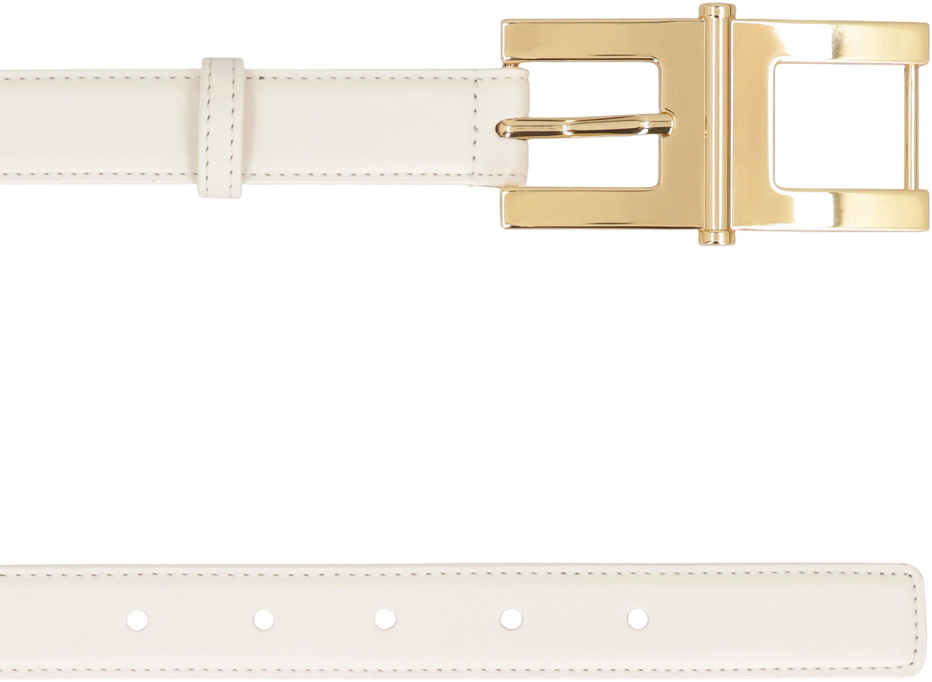 Belt with logo buckle