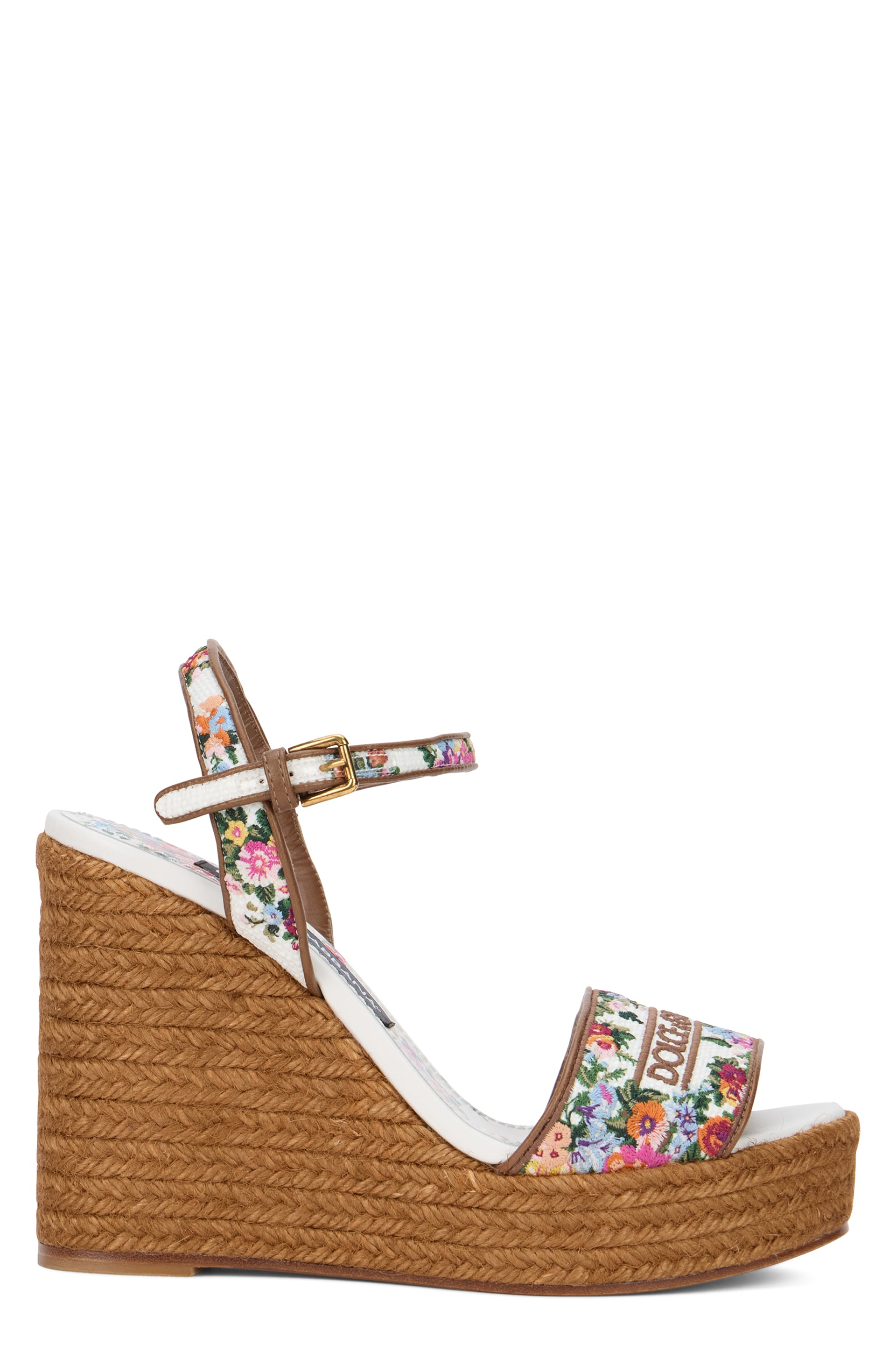 Sandals with majolica print
