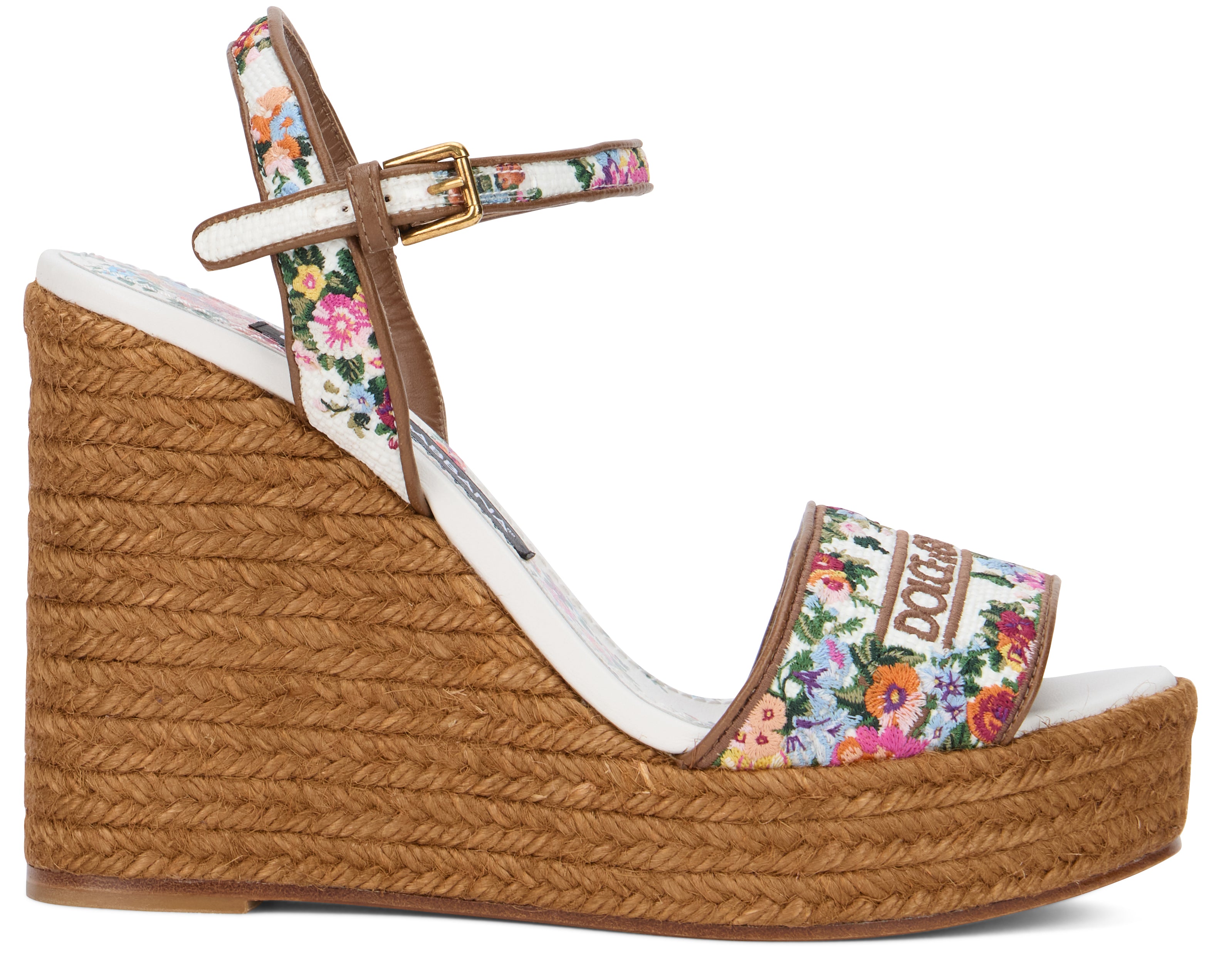 Sandals with majolica print