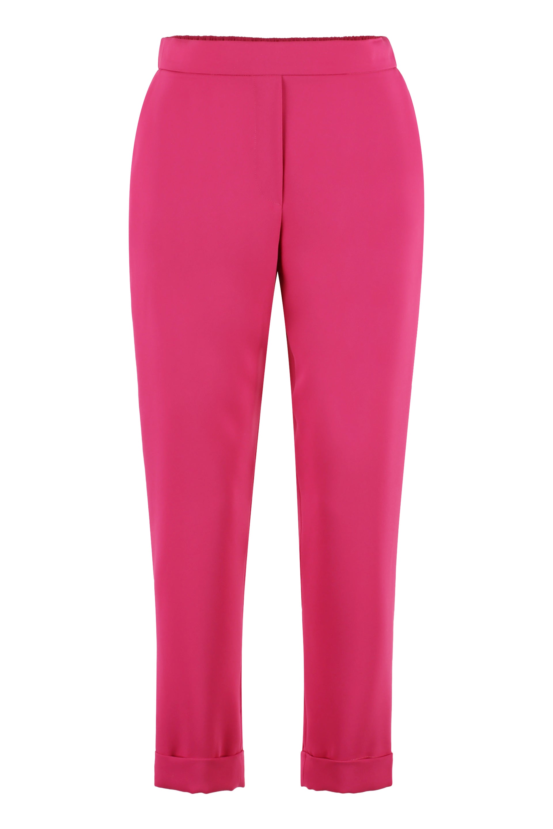 High-waist crêpe trousers