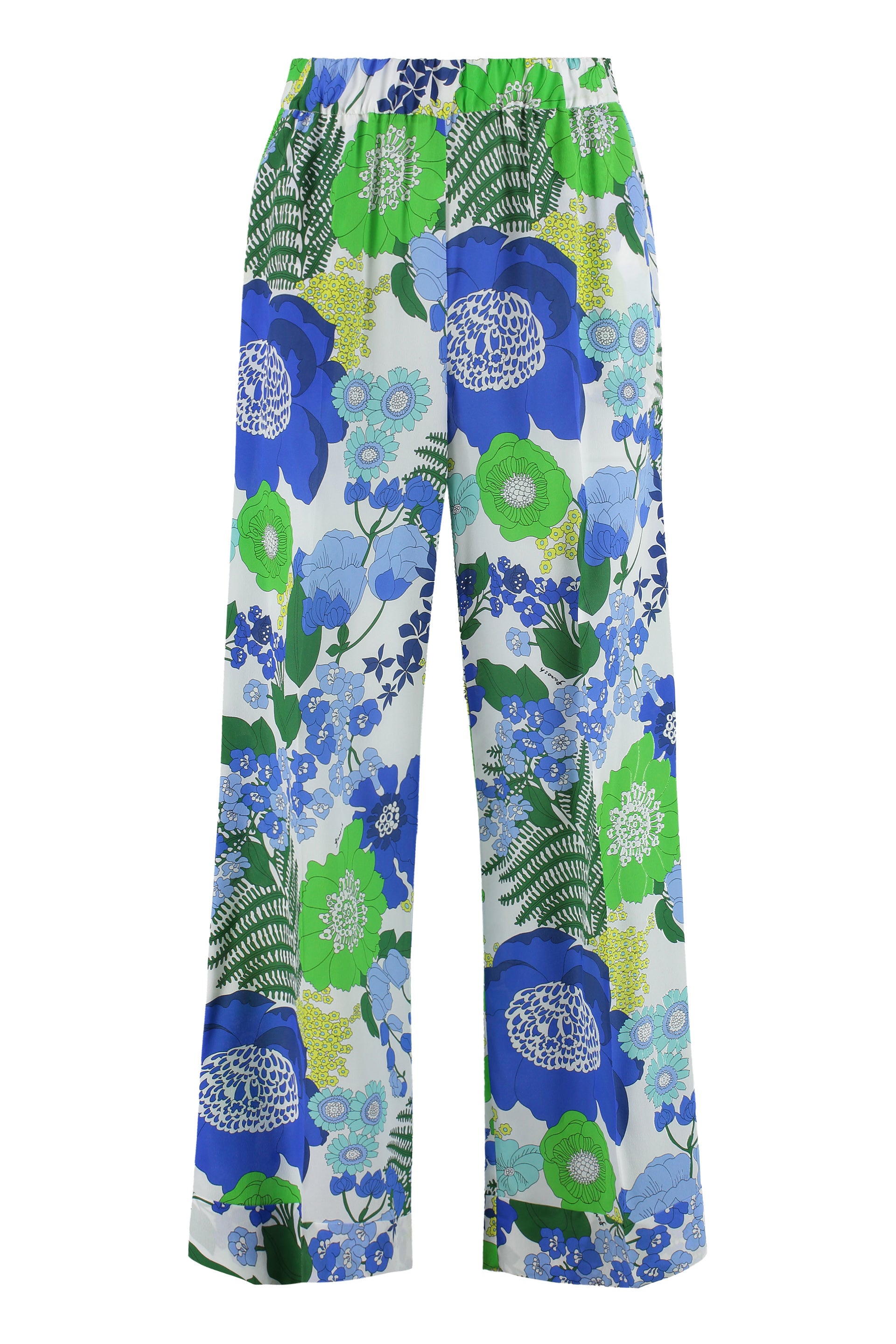 Printed silk pants