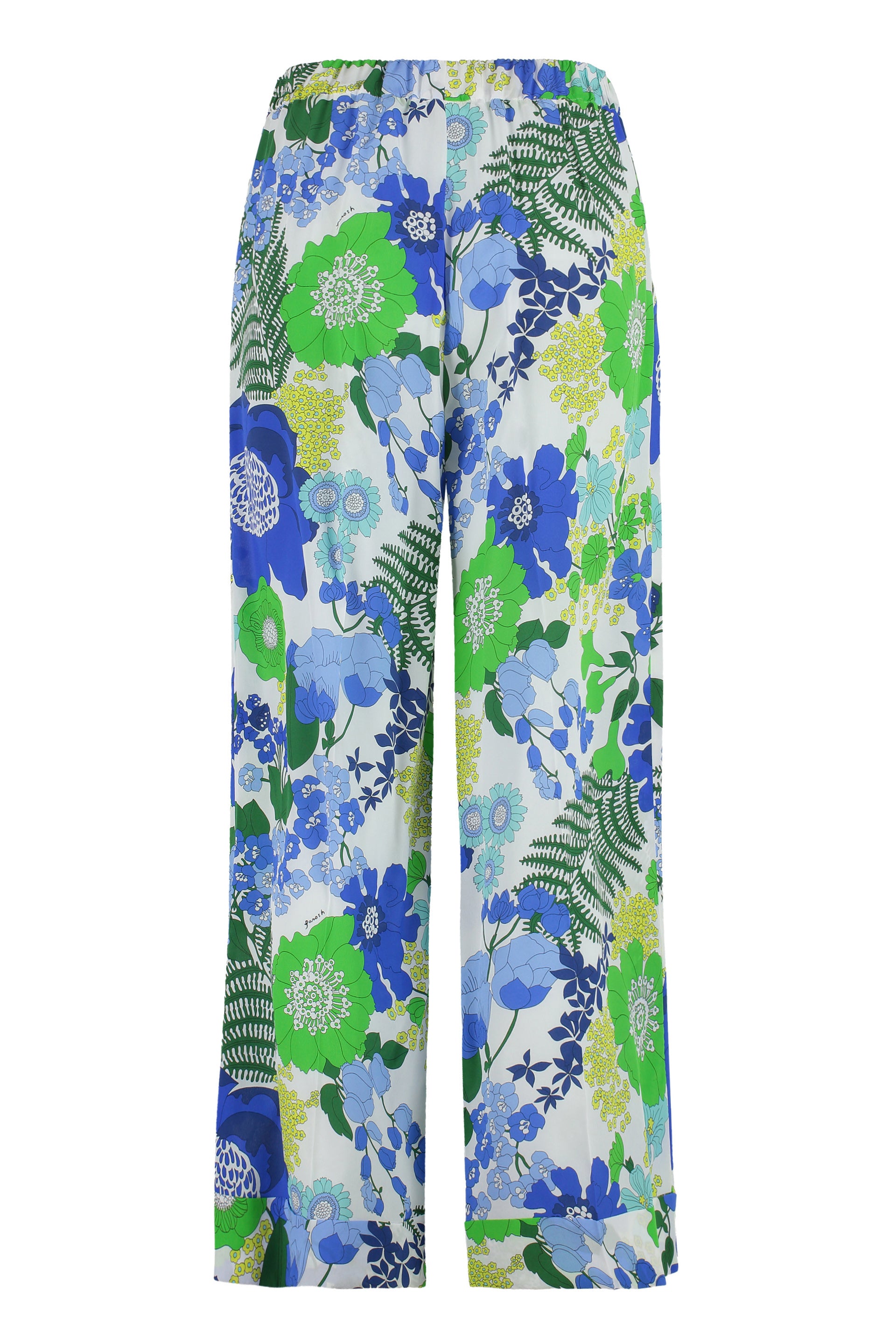 Printed silk pants