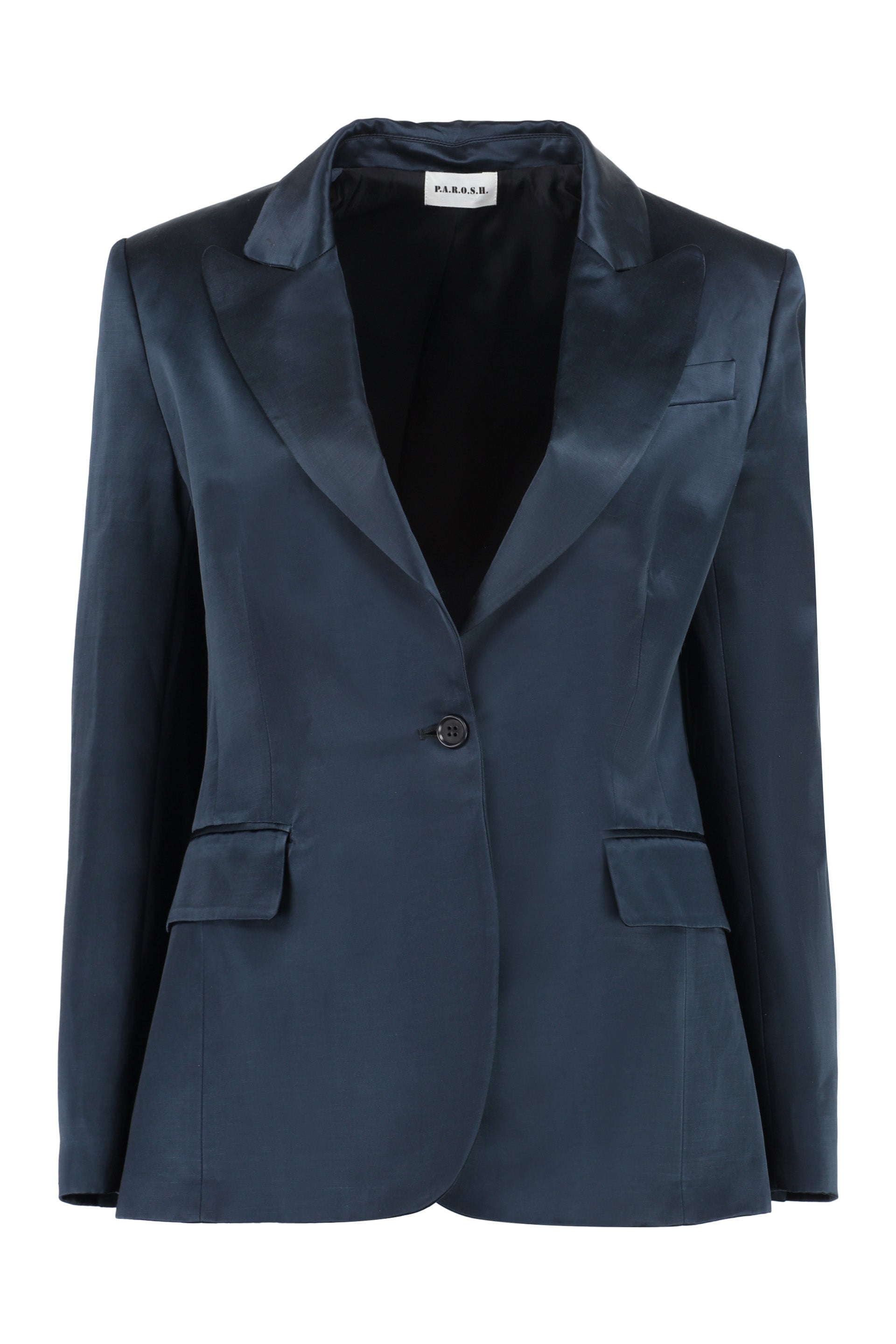 Blazer in linen and viscose