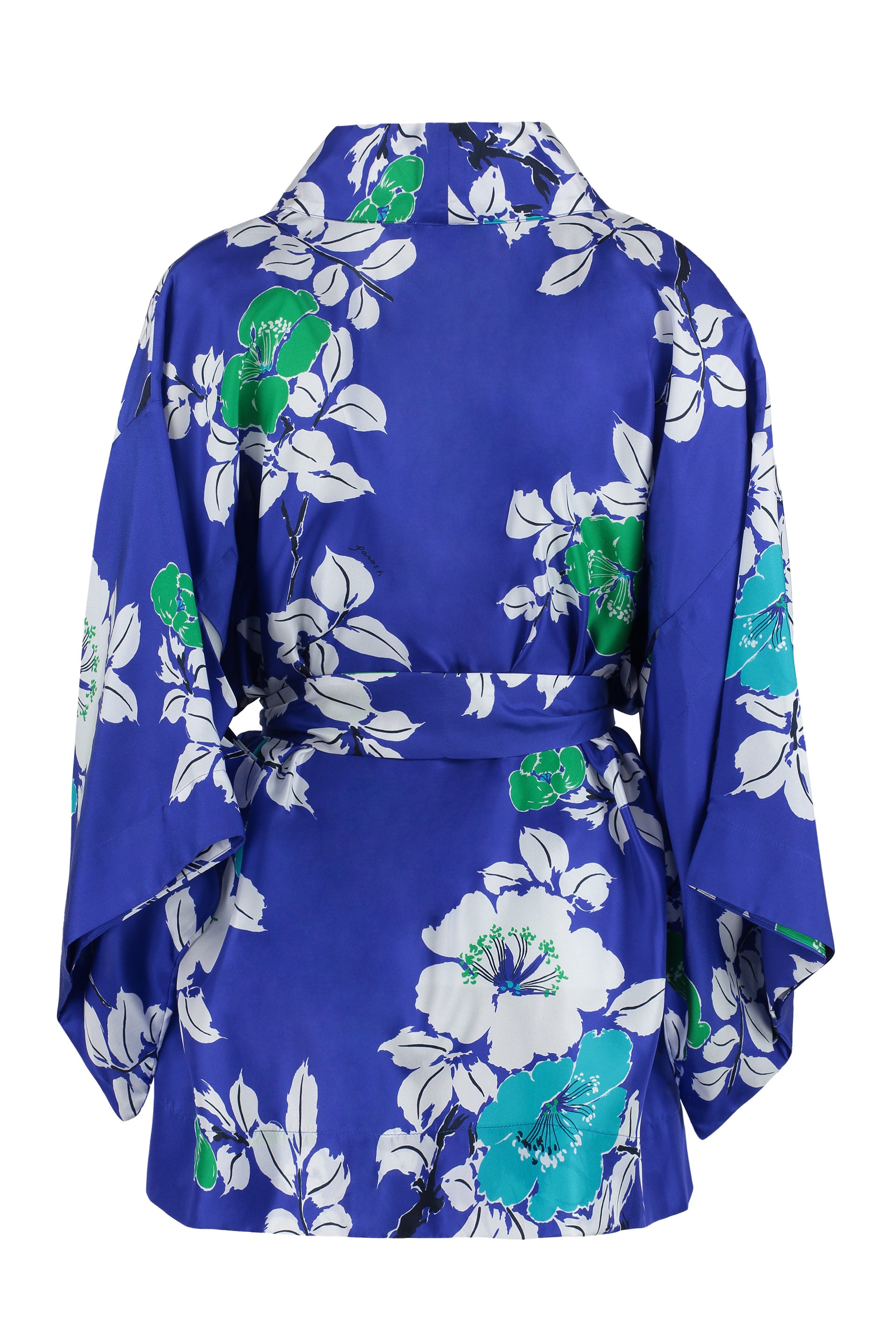 Printed silk kimono