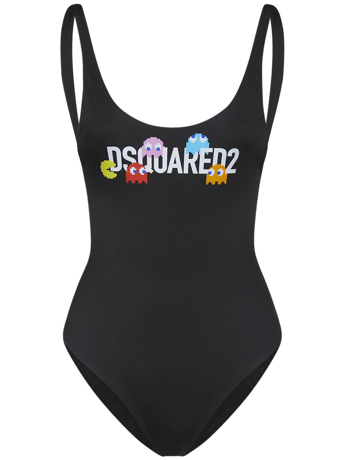 Black swimsuit with logo