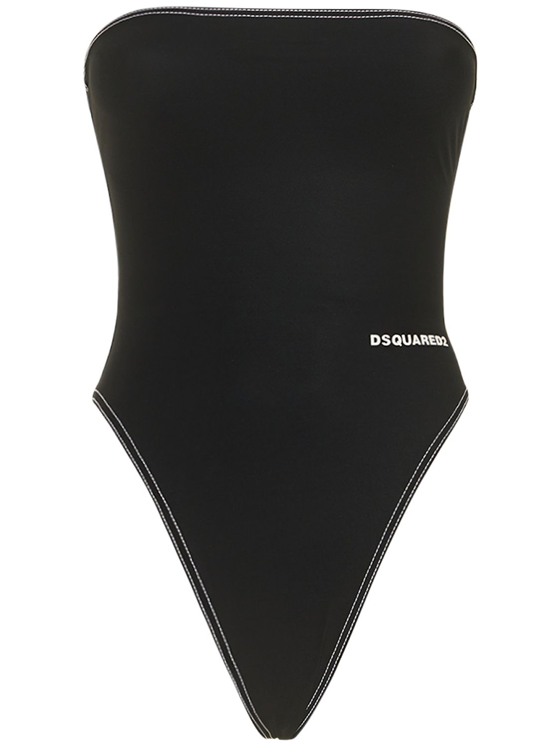 Black minimalist swimsuit for the beach