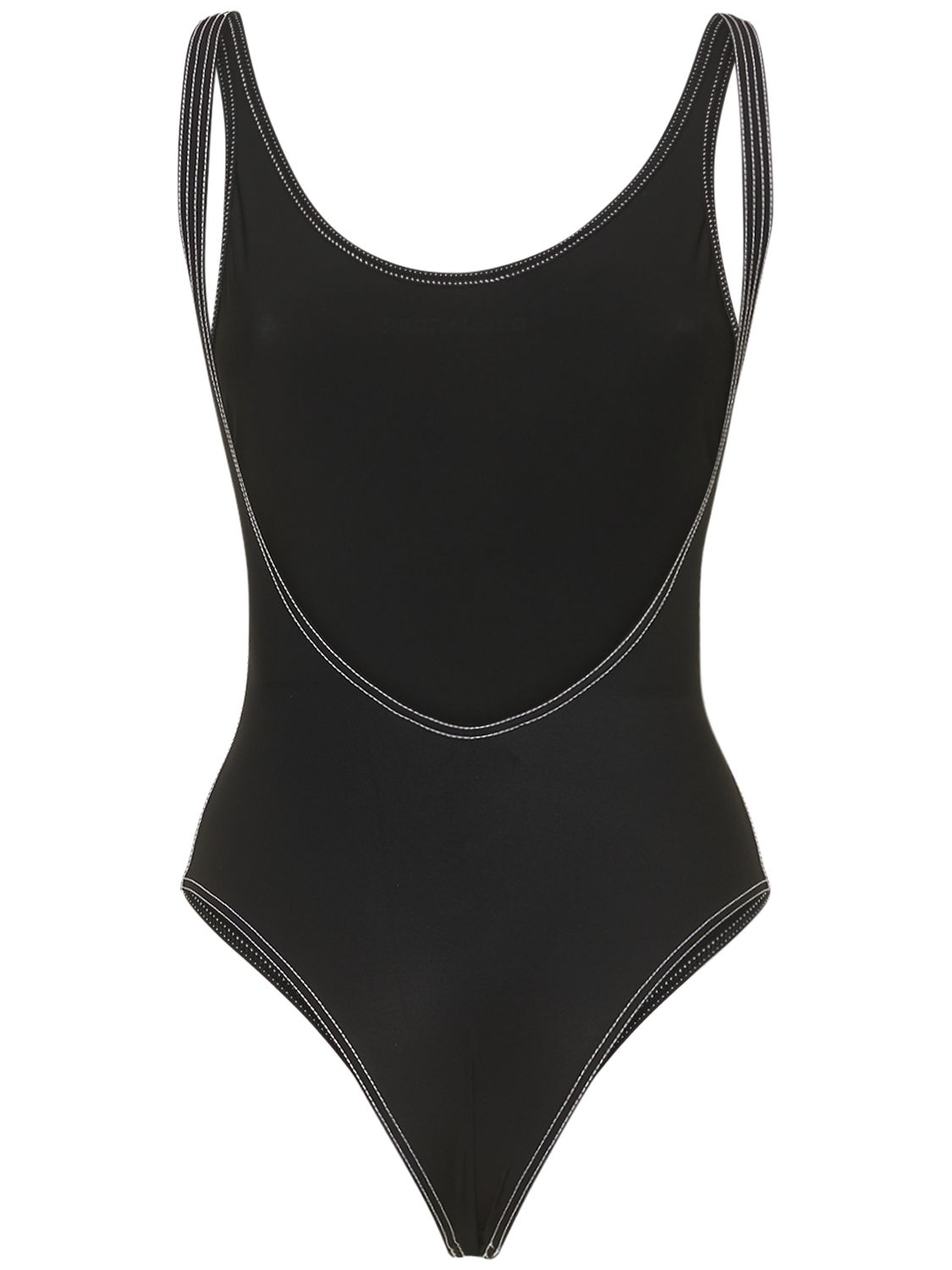 Black swimsuit with logo