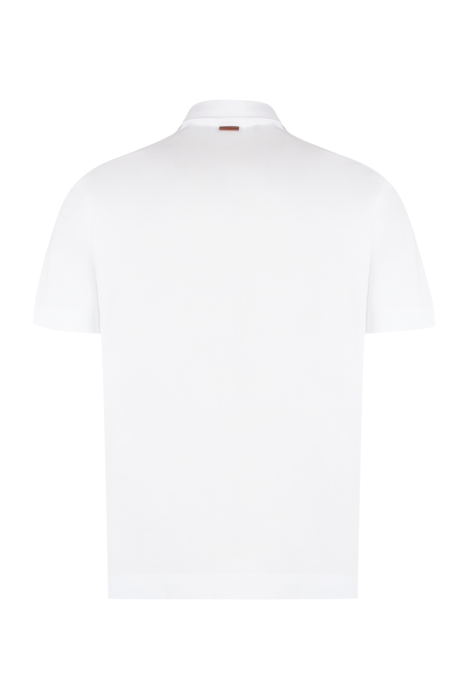 Short sleeve cotton pique polo shirt