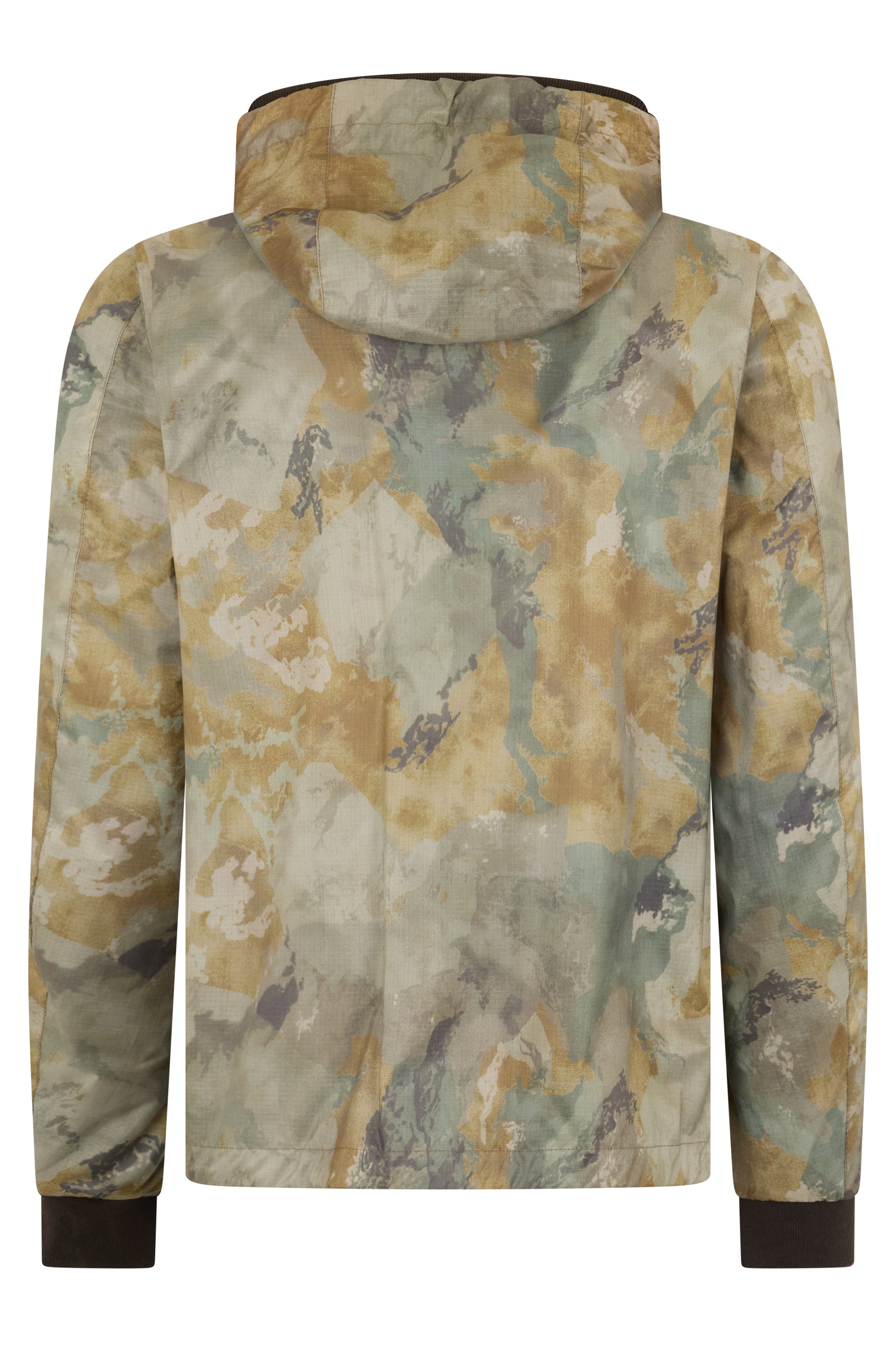 Lightweight waterproof camo jacket with hood