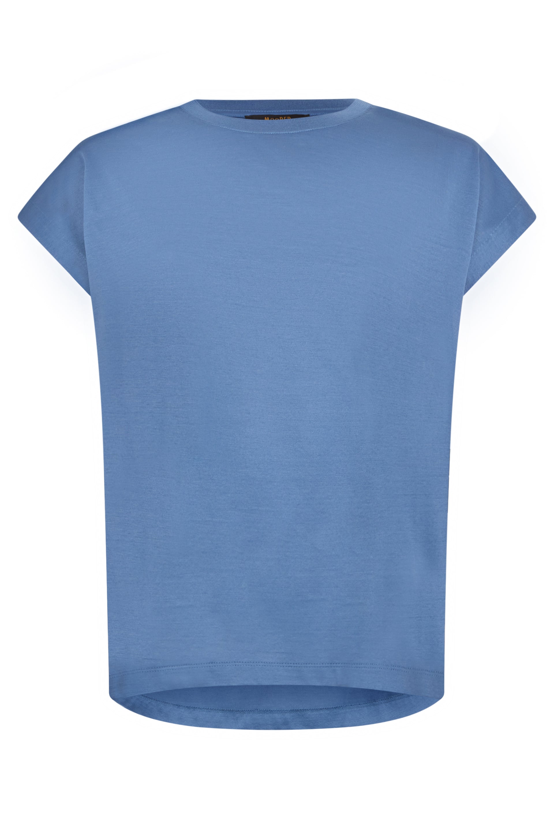 Blue T-shirt with a casual design that offers comfort and versatility.