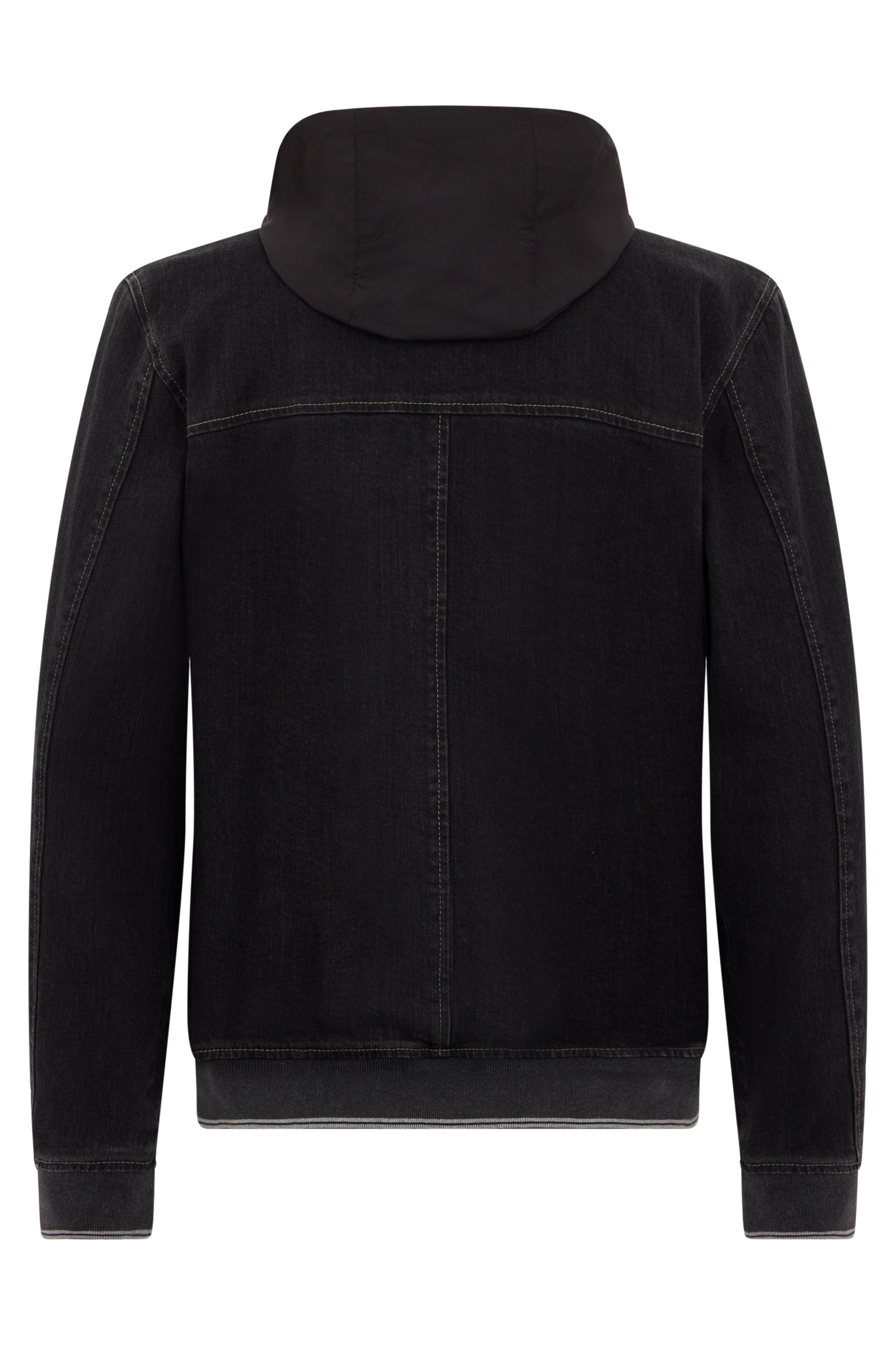 Padded denim jacket with a casual and versatile design.