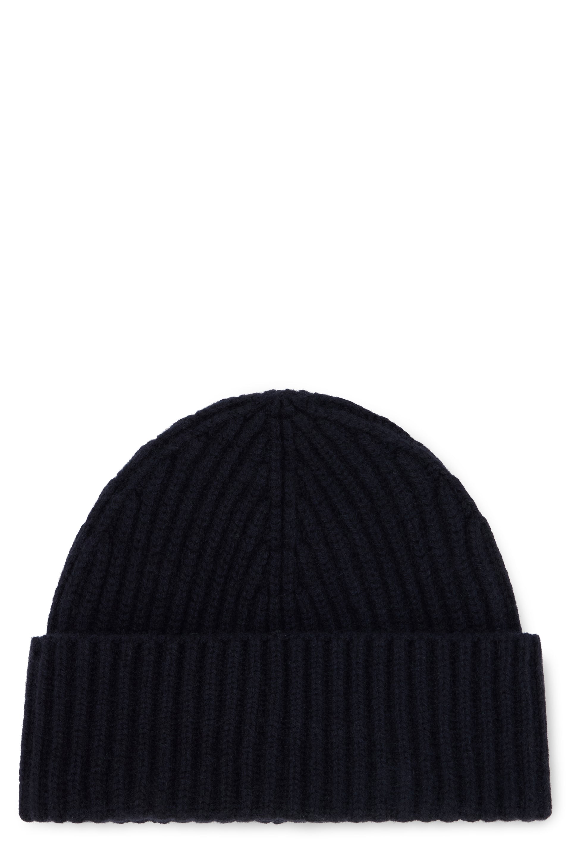 Knitted hat in dark blue color that offers comfort and style.