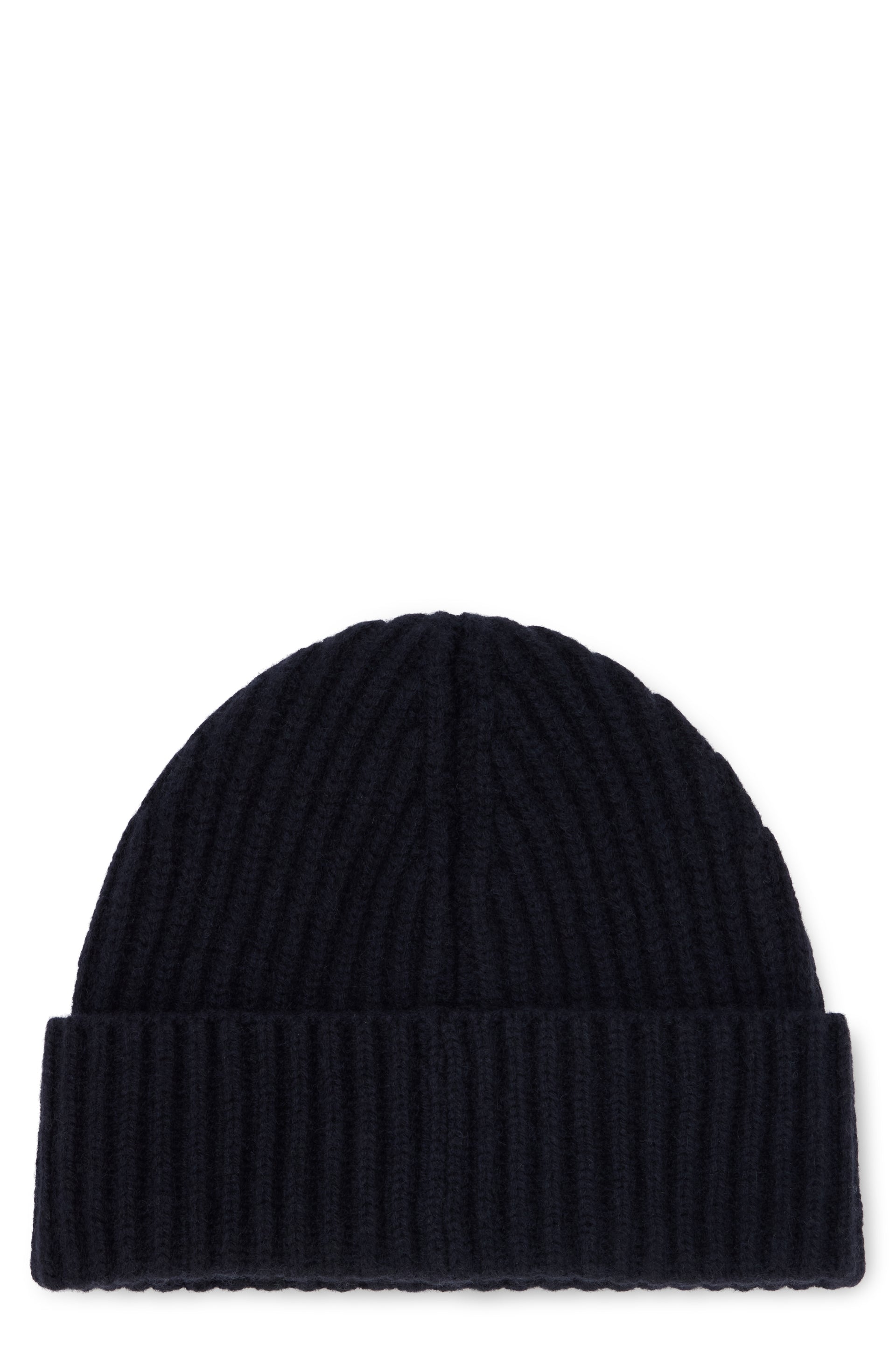 Knitted hat in dark blue color that offers comfort and style.