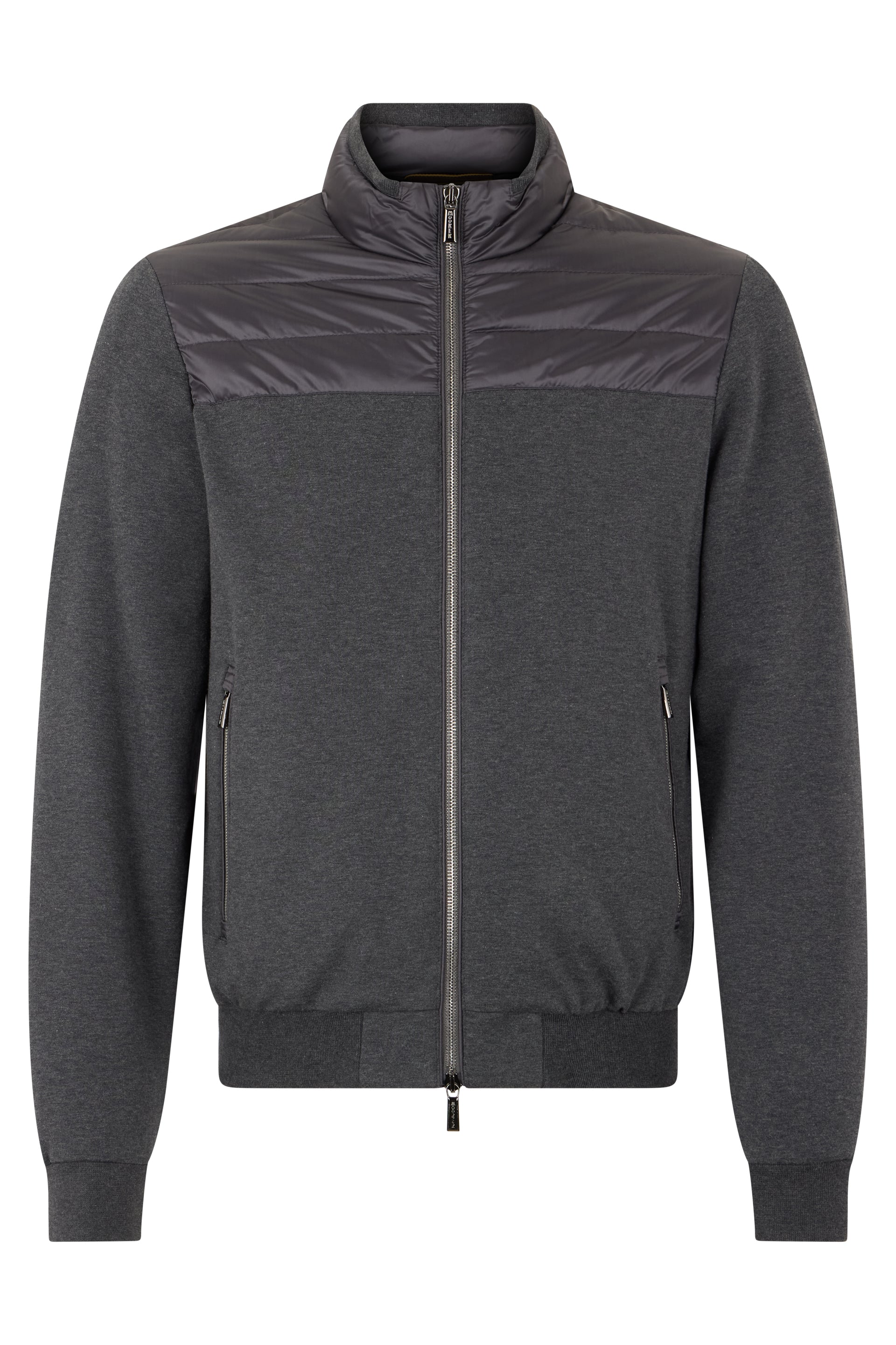 Dark gray padded jacket with zip