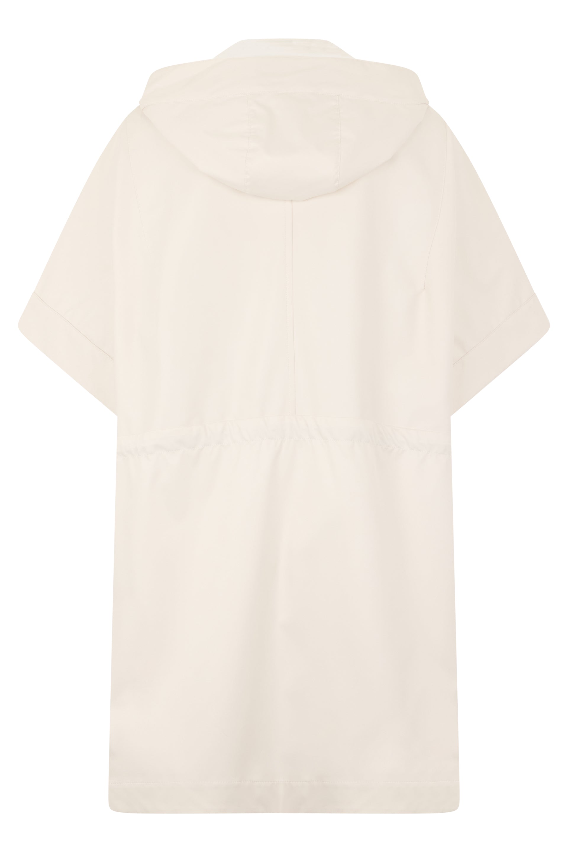 Sand-colored cape with short sleeves, versatile design