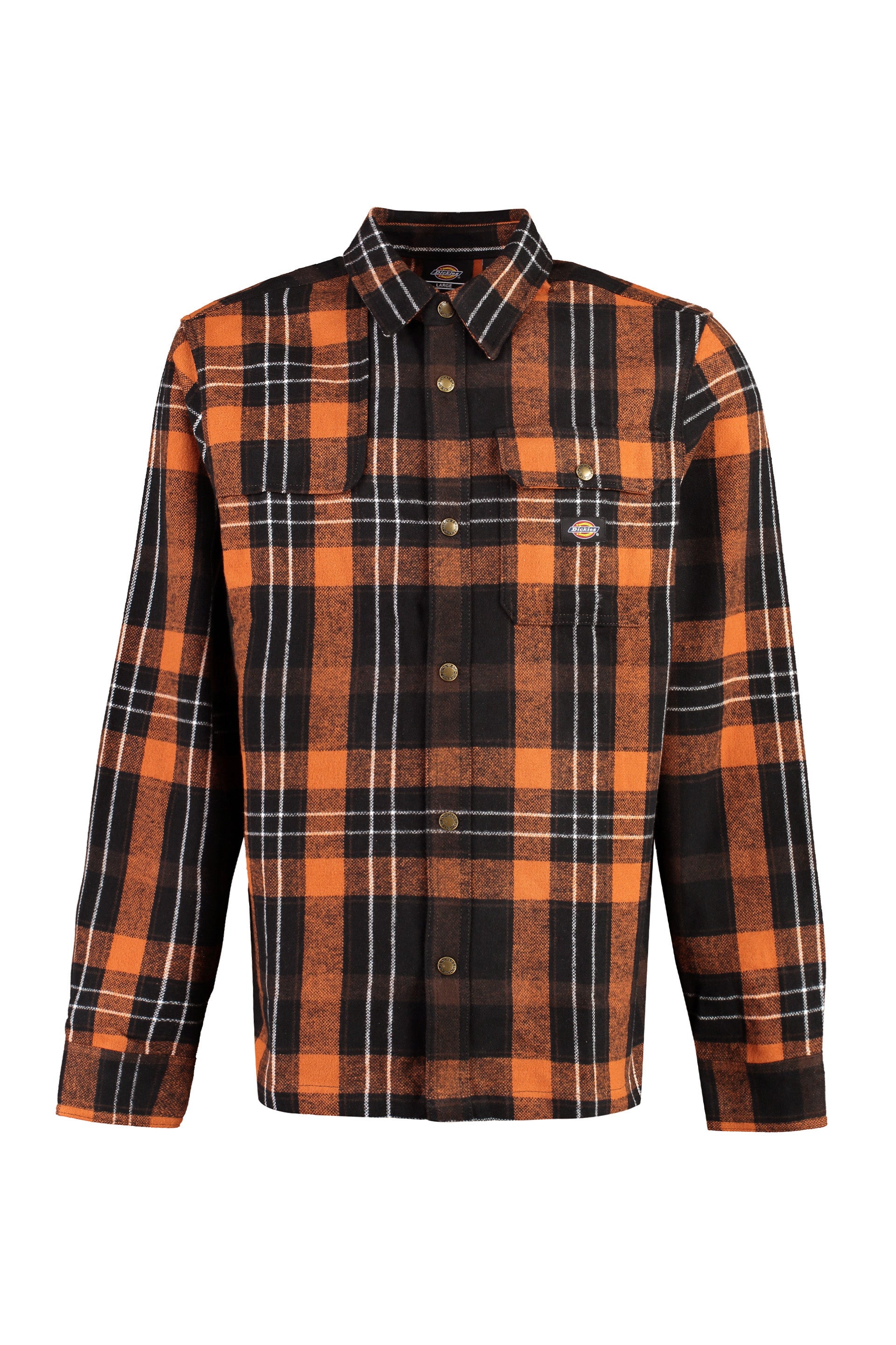 Nimmons check print cotton shirt