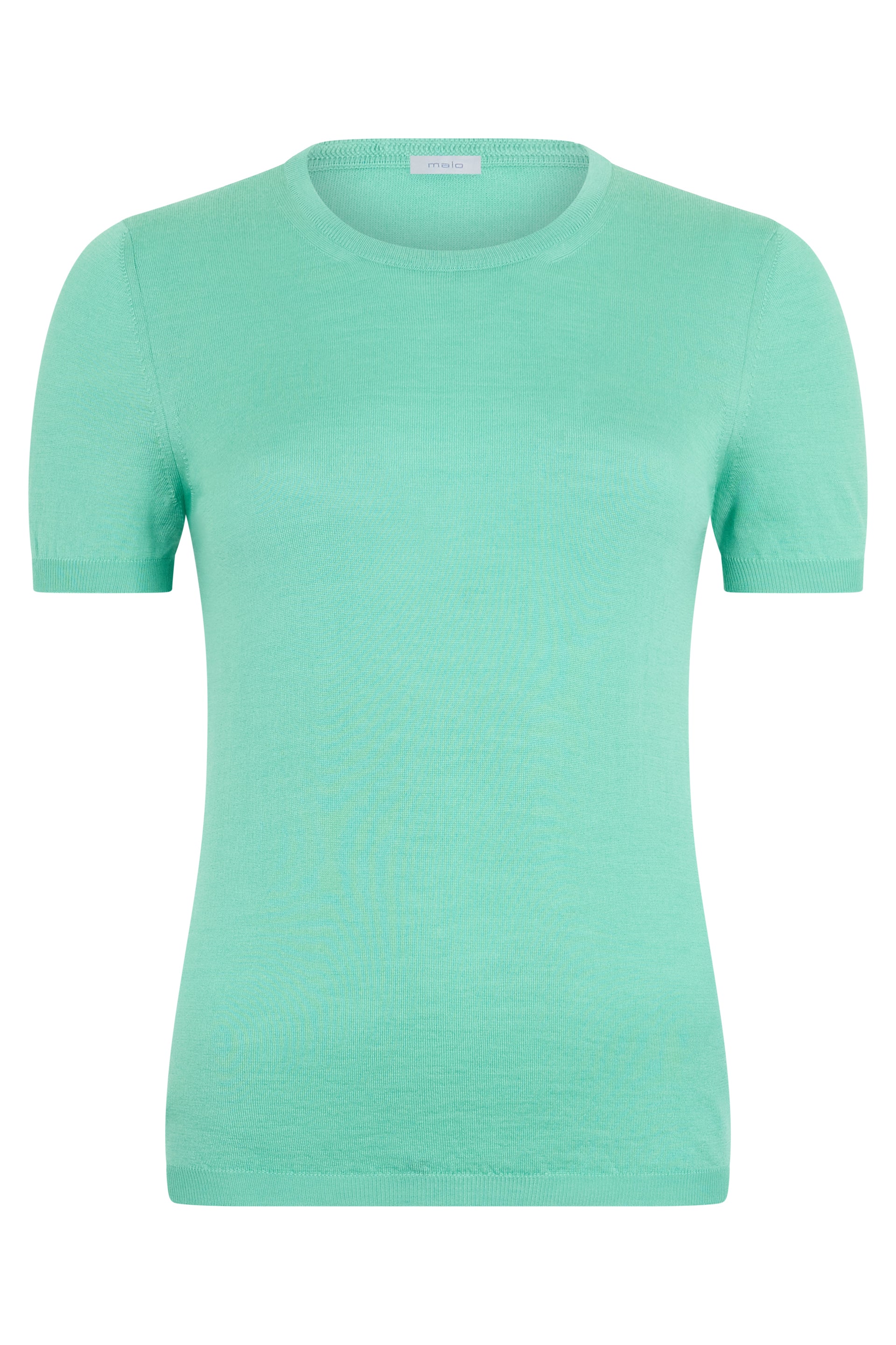 Short-sleeve mint green sweater, casual and versatile.