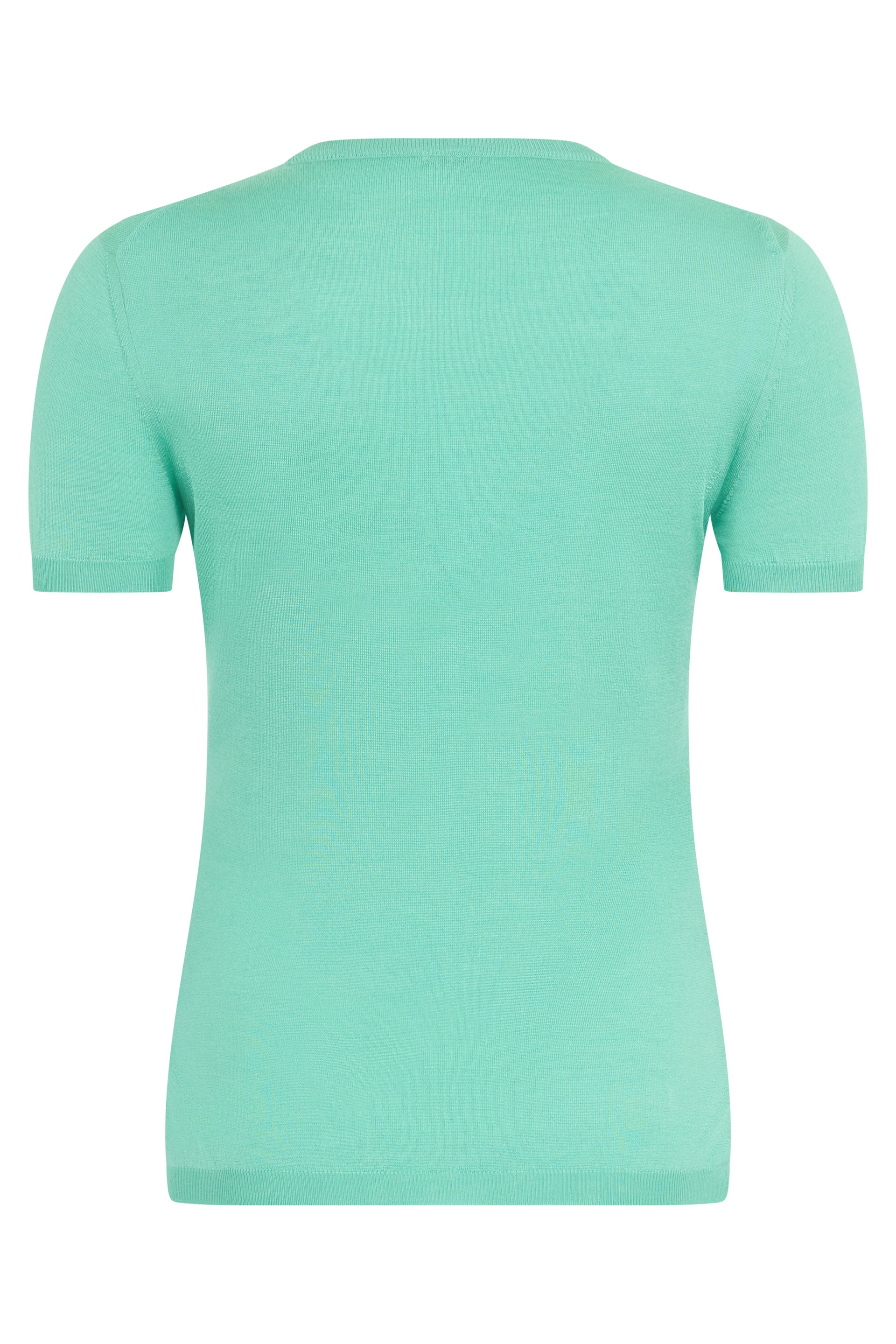 Short-sleeve mint green sweater, casual and versatile.