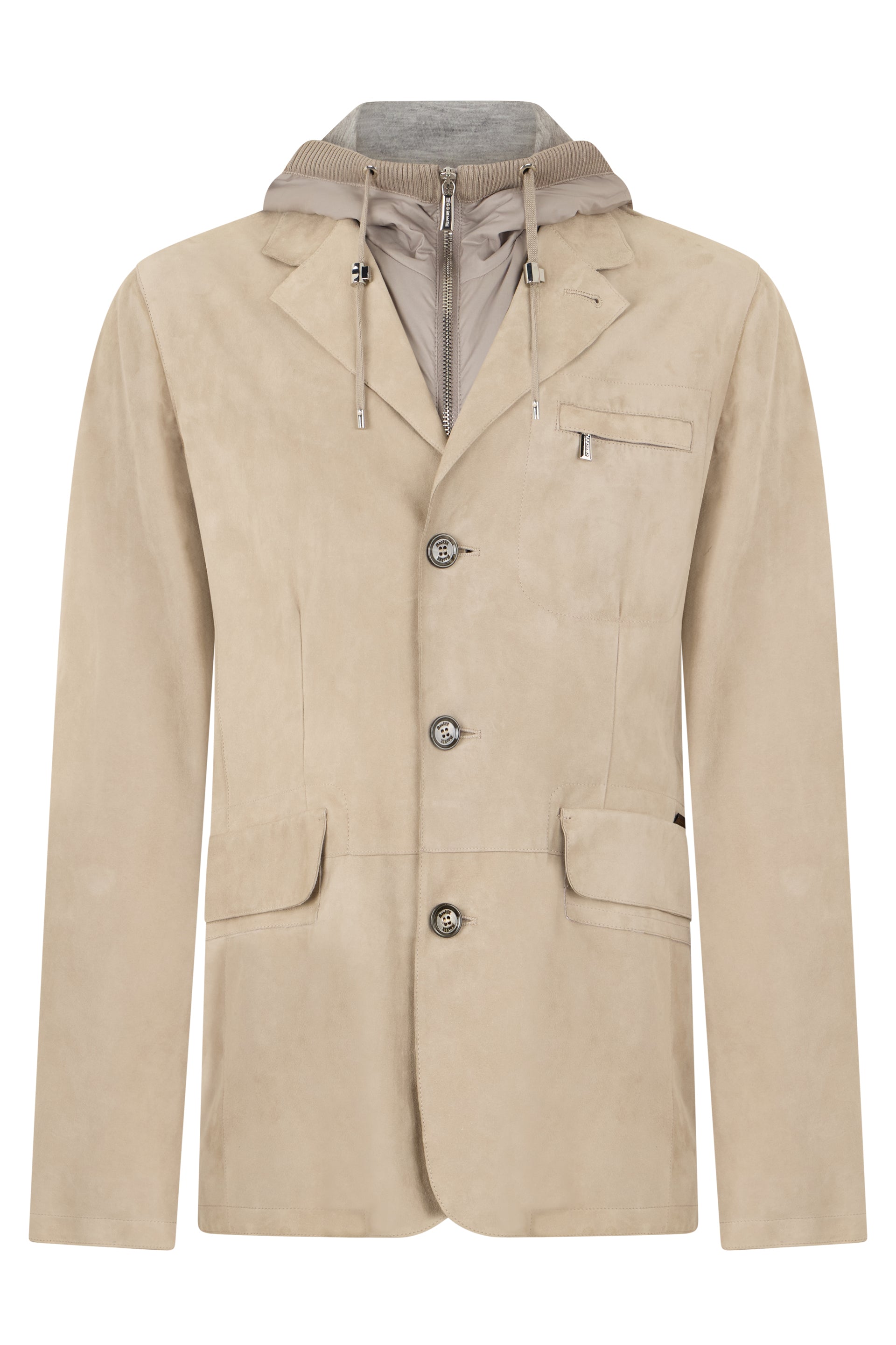 Beige leather jacket for any occasion